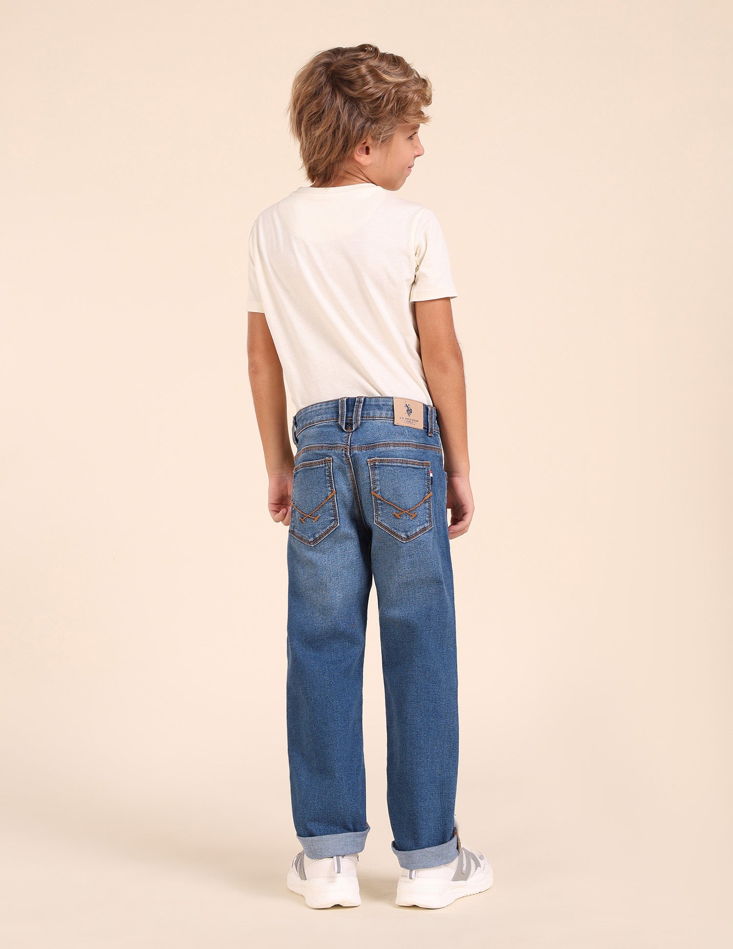 Boys Relaxed Fit Blue Jeans Blue - U.S. POLO ASSN. | Large