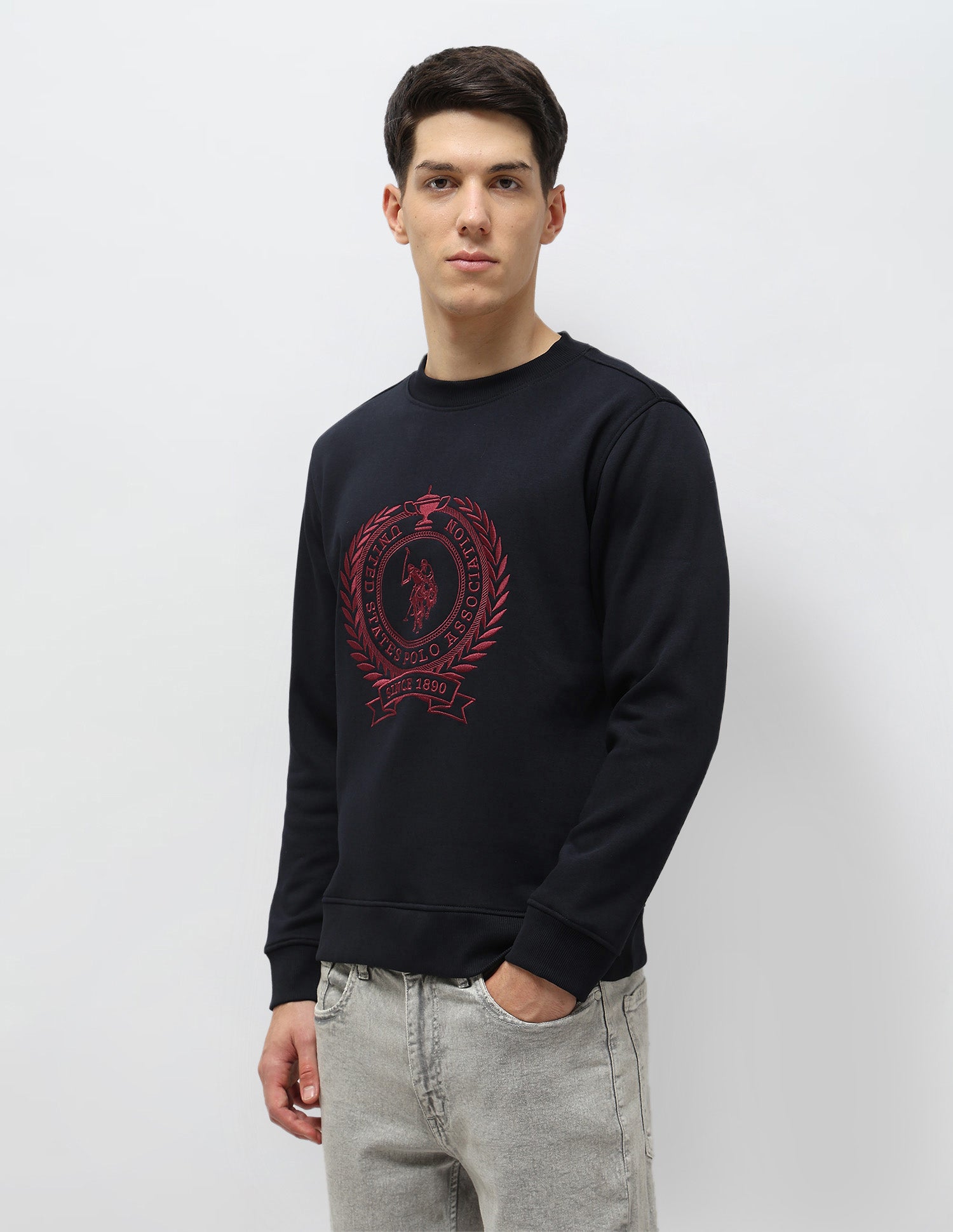 Graphic Brand Embroidered Sweatshirt Navy - U.S. POLO ASSN. | Large