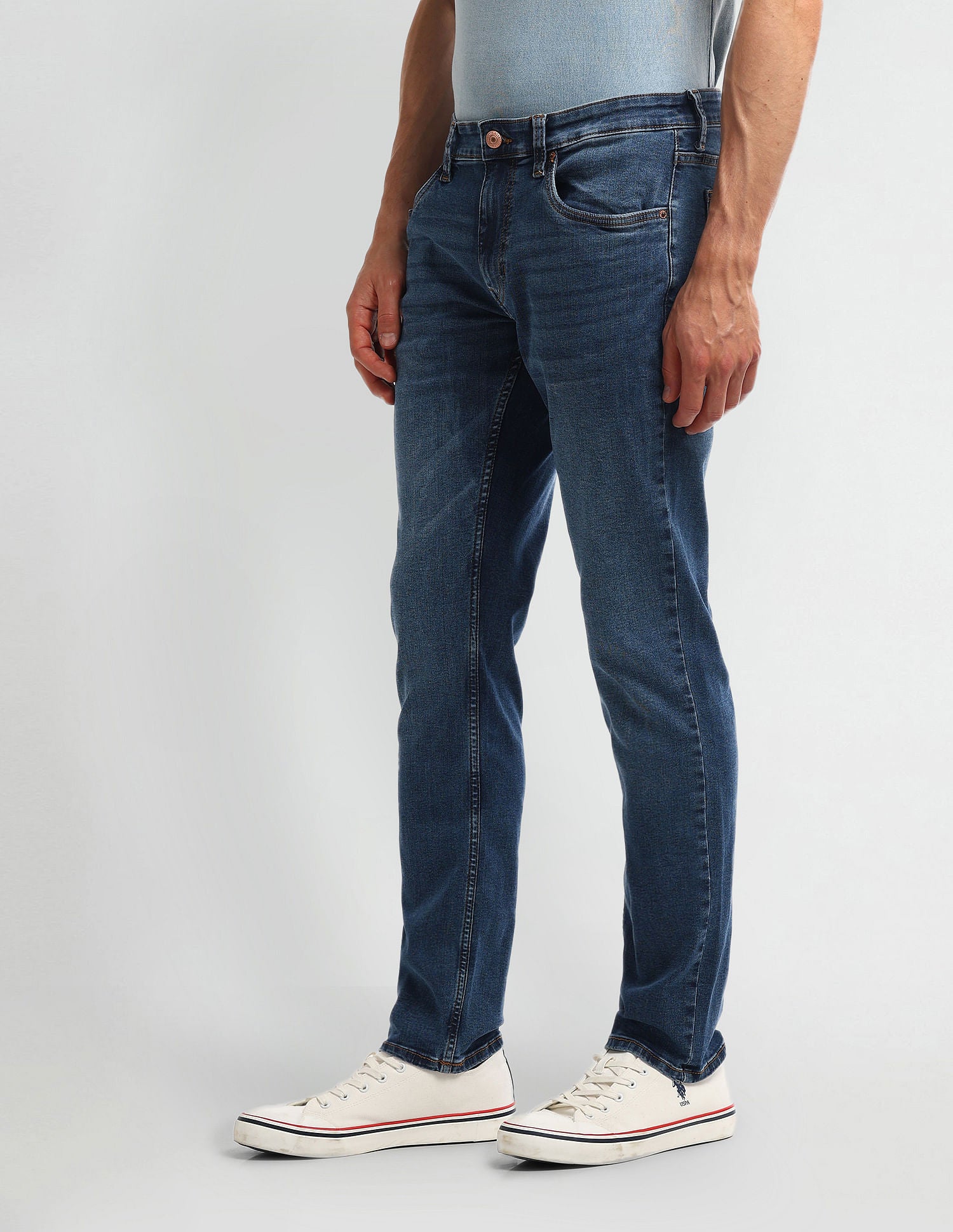 Brandon Slim Fit Blue Jeans Blue - U.S. Polo Assn. India | Large