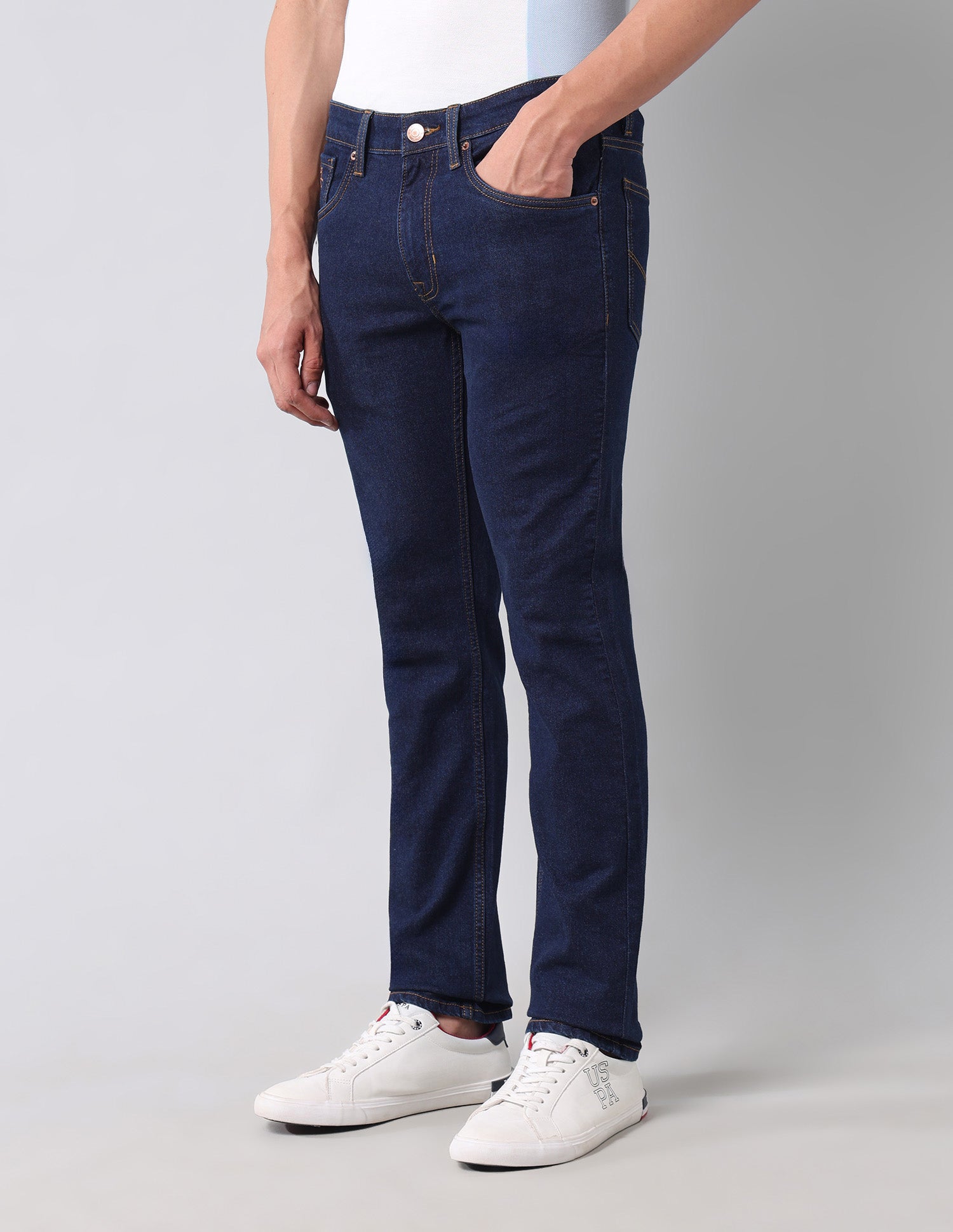 Regallo Skinny Fit Blue Jeans Blue - U.S. Polo Assn. India | Large