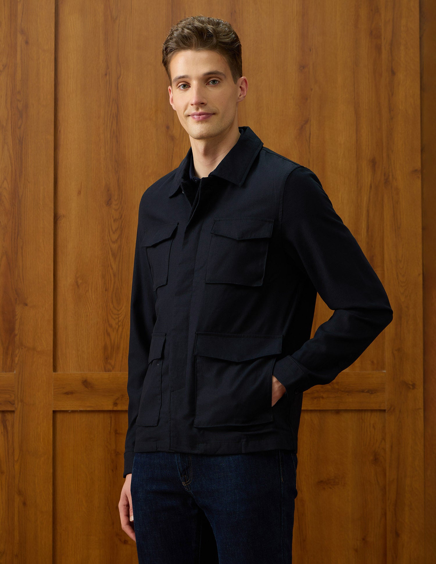 Solid Equestrian Aisle Theater Jacket Navy - U.S. Polo Assn. India | Large