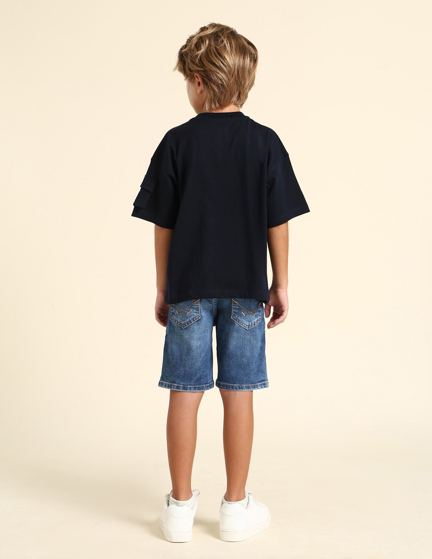 Boys Regular Fit Solid T-Shirt Navy - U.S. POLO ASSN. | Large