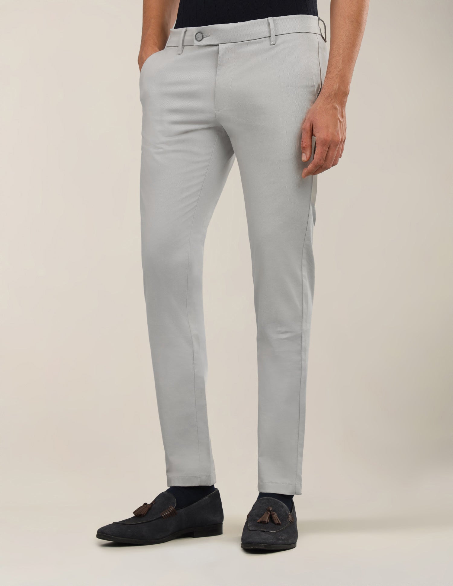 Textured Satin Trousers Grey - U.S. Polo Assn. India | Large