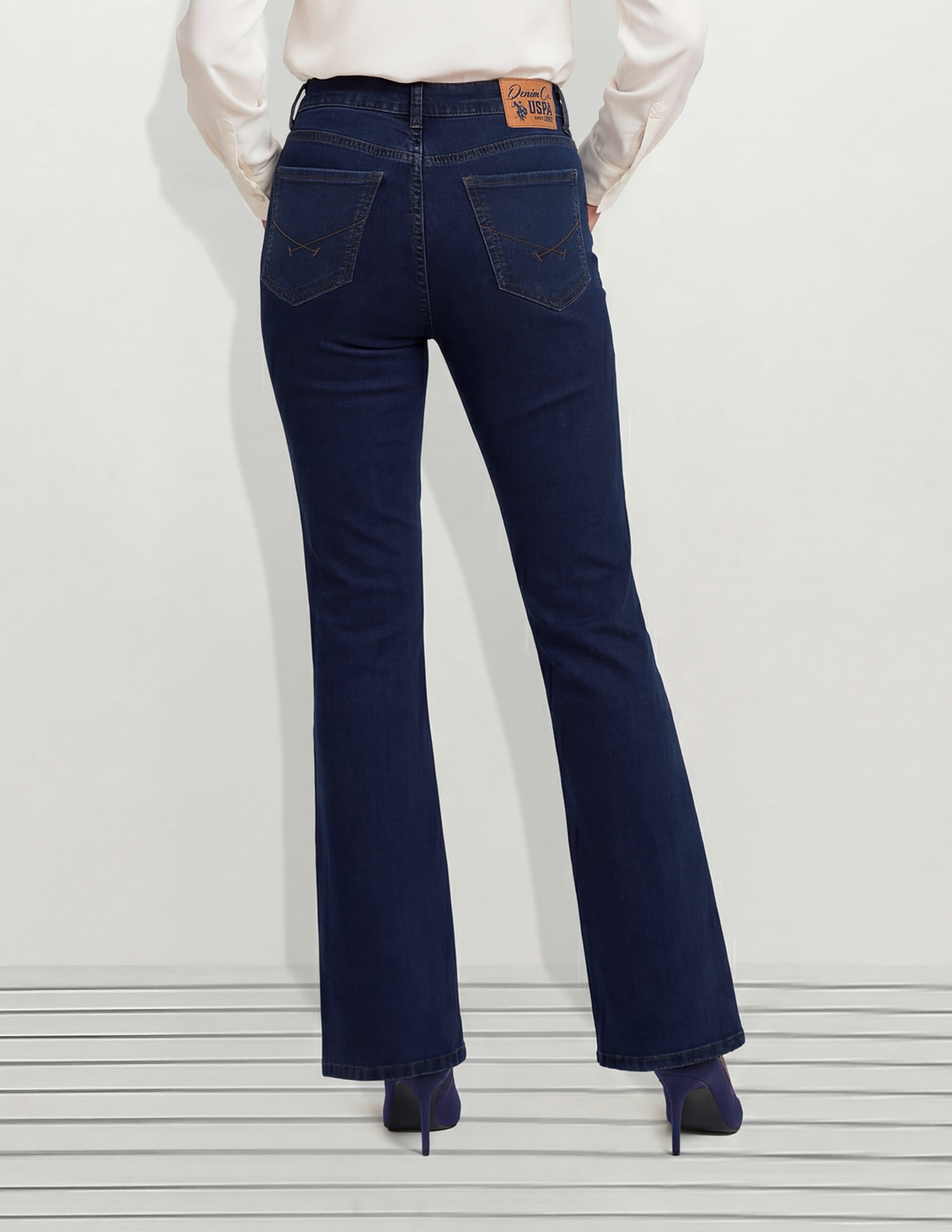 High Rise Skinny Bootcut Jeans Blue - U.S. Polo Assn. India | Large