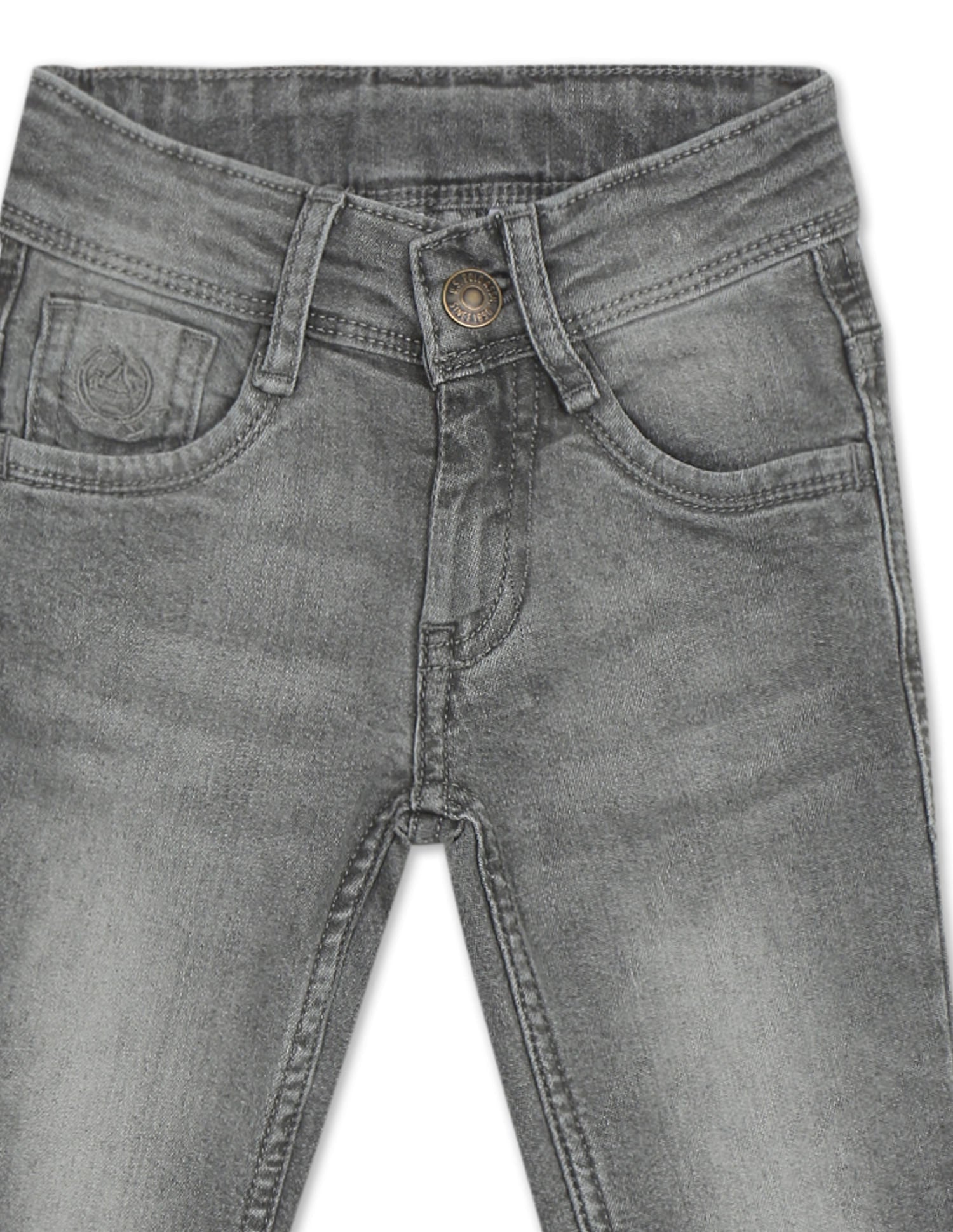 Boys Grey Slim Fit Mid Rise Jeans Grey - U.S. POLO ASSN. | Large