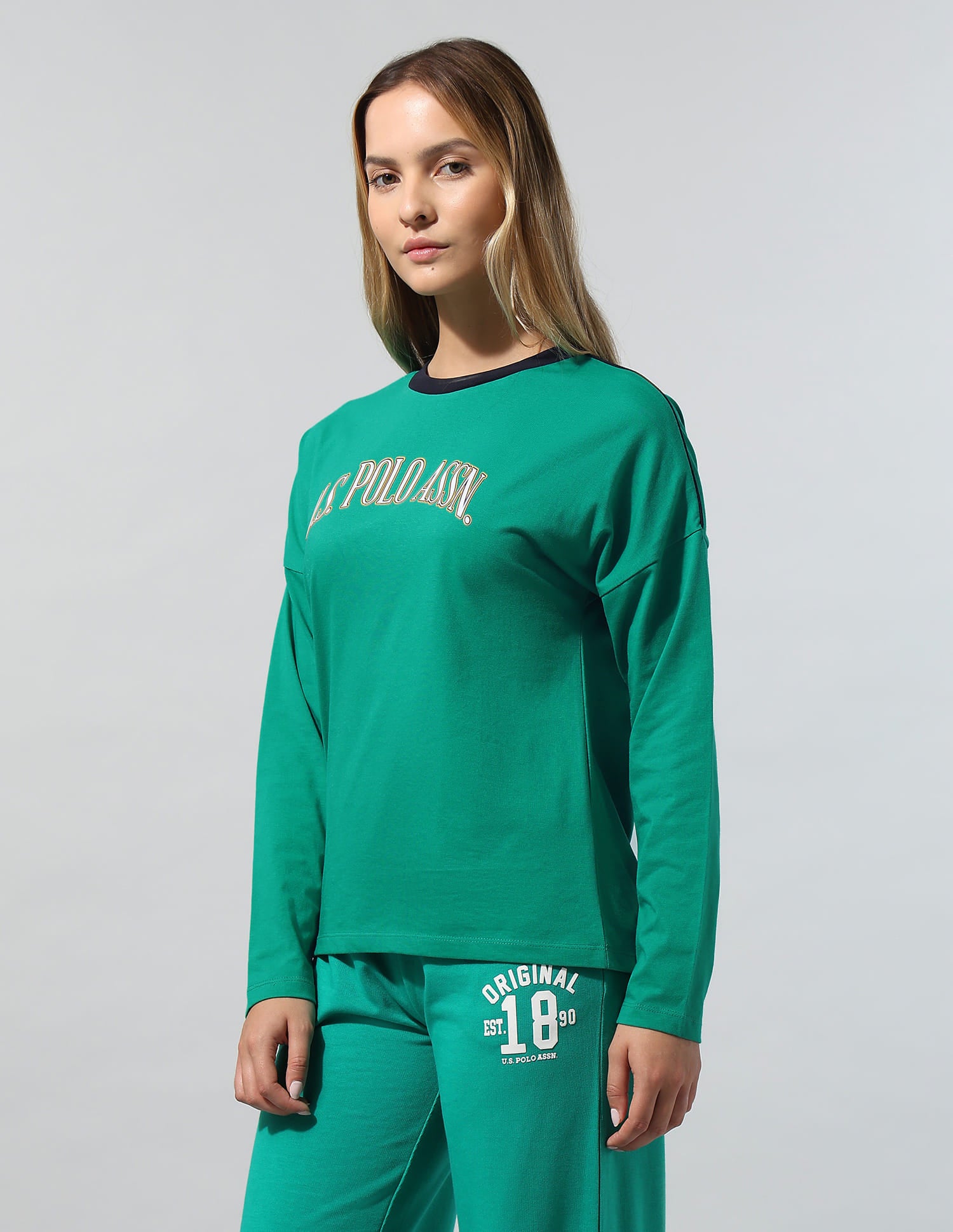 Brand Printed Regular Fit T-Shirt Green - U.S. Polo Assn. India | Large