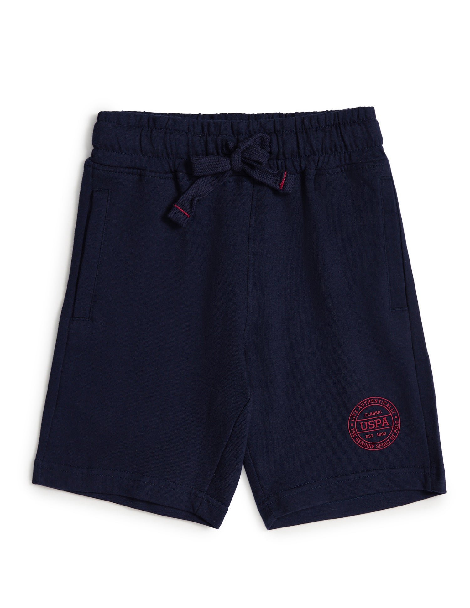 Pure Cotton Mid Rise IKSA Shorts - Pack Of 1 Navy - U.S. POLO ASSN. | Large