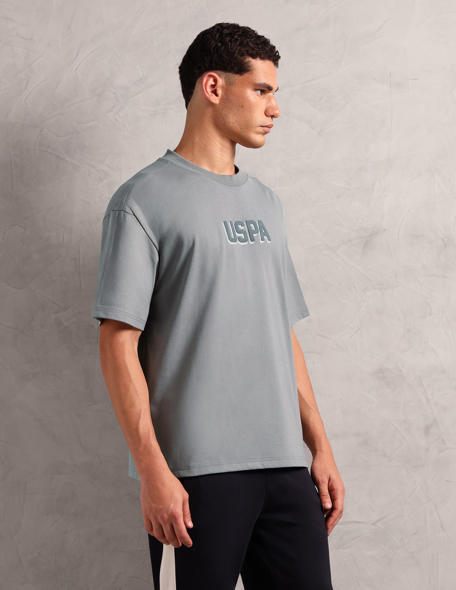 Oversized Fit Breathable OEE11 Lounge T-Shirt - Pack Of 1 Mocking Bird - U.S. POLO ASSN. | Large