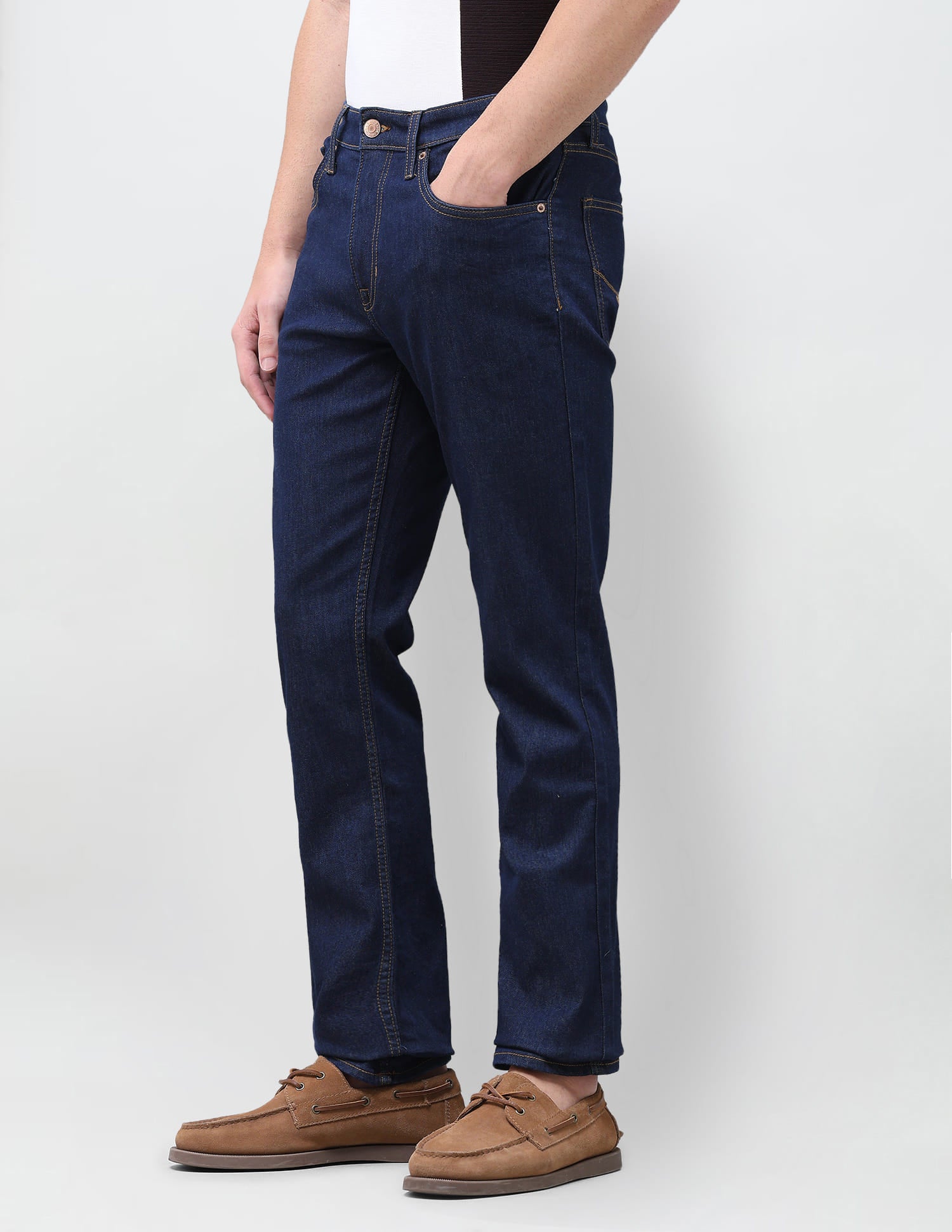 Solid Slim Straight Fit Jeans Blue - U.S. Polo Assn. India | Large