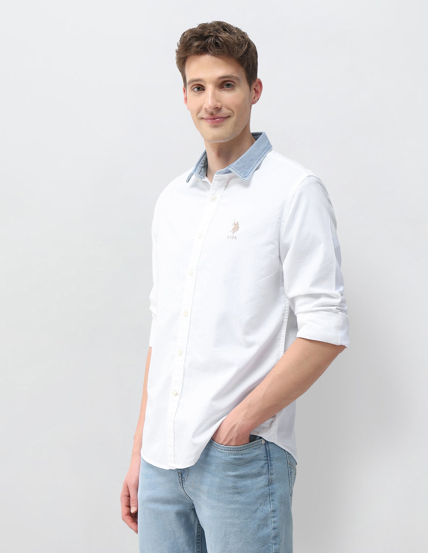 Solid Oxford Shirt White - U.S. Polo Assn. India | Large