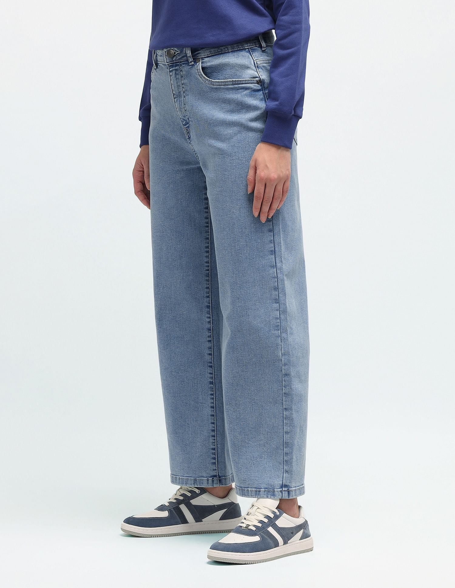 Wideleg High Rise Jeans Blue - U.S. Polo Assn. India | Large