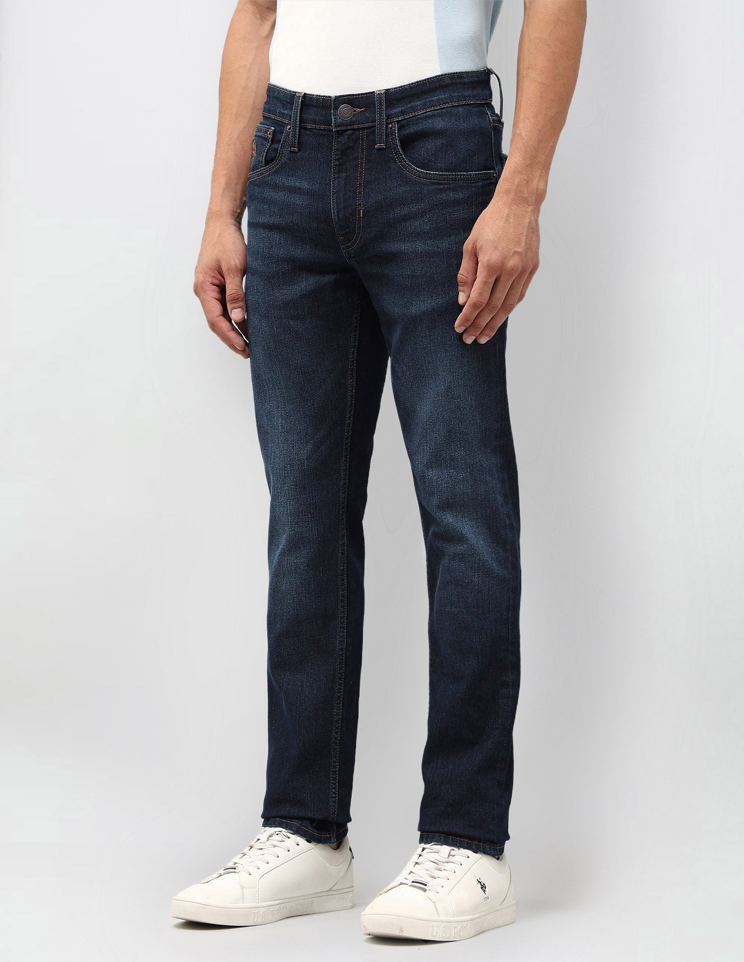 Regallo Skinny Fit Blue Jeans Dark Wash - U.S. POLO ASSN. | Large