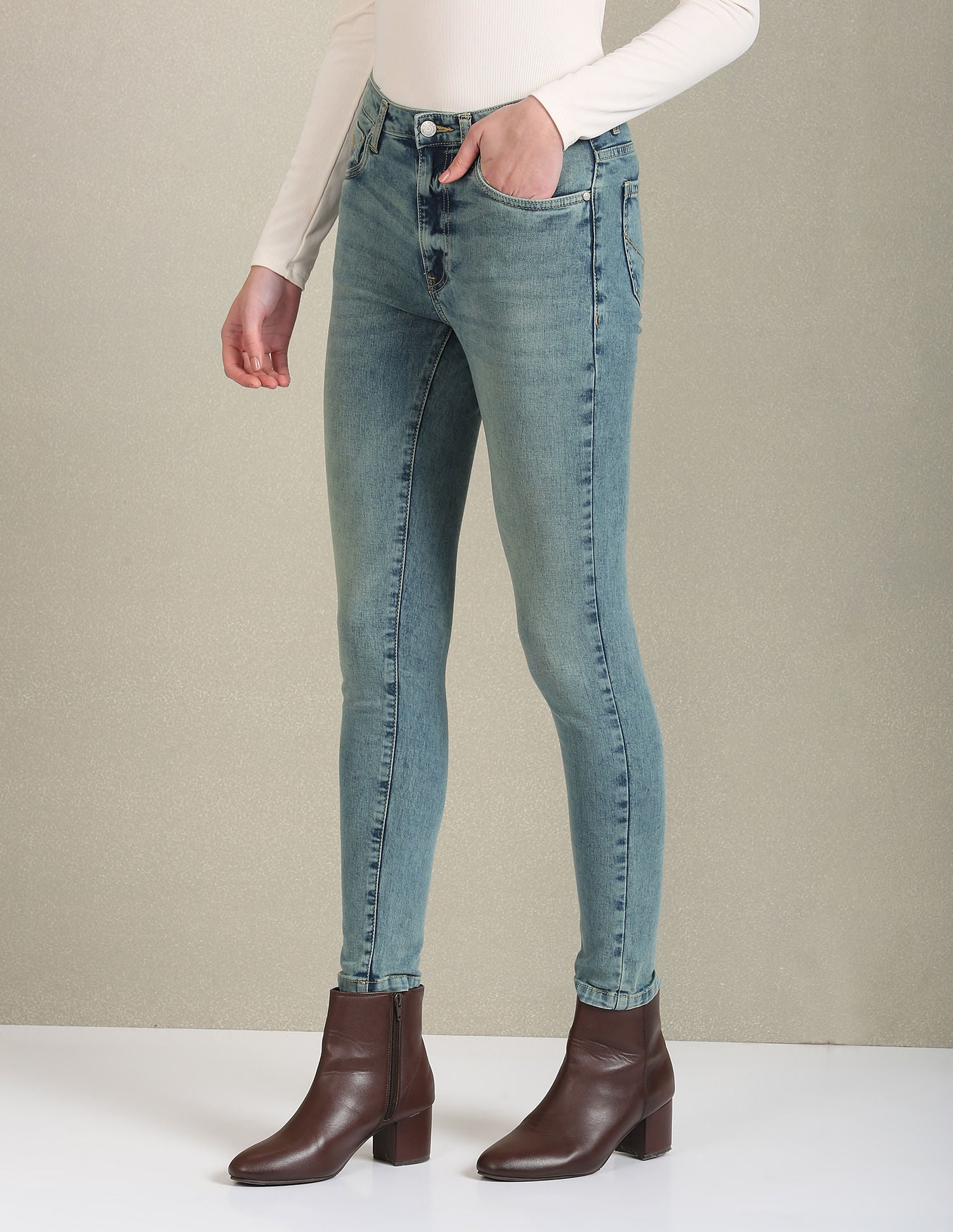 Super Skinny High Rise Jeans Blue - U.S. Polo Assn. India | Large