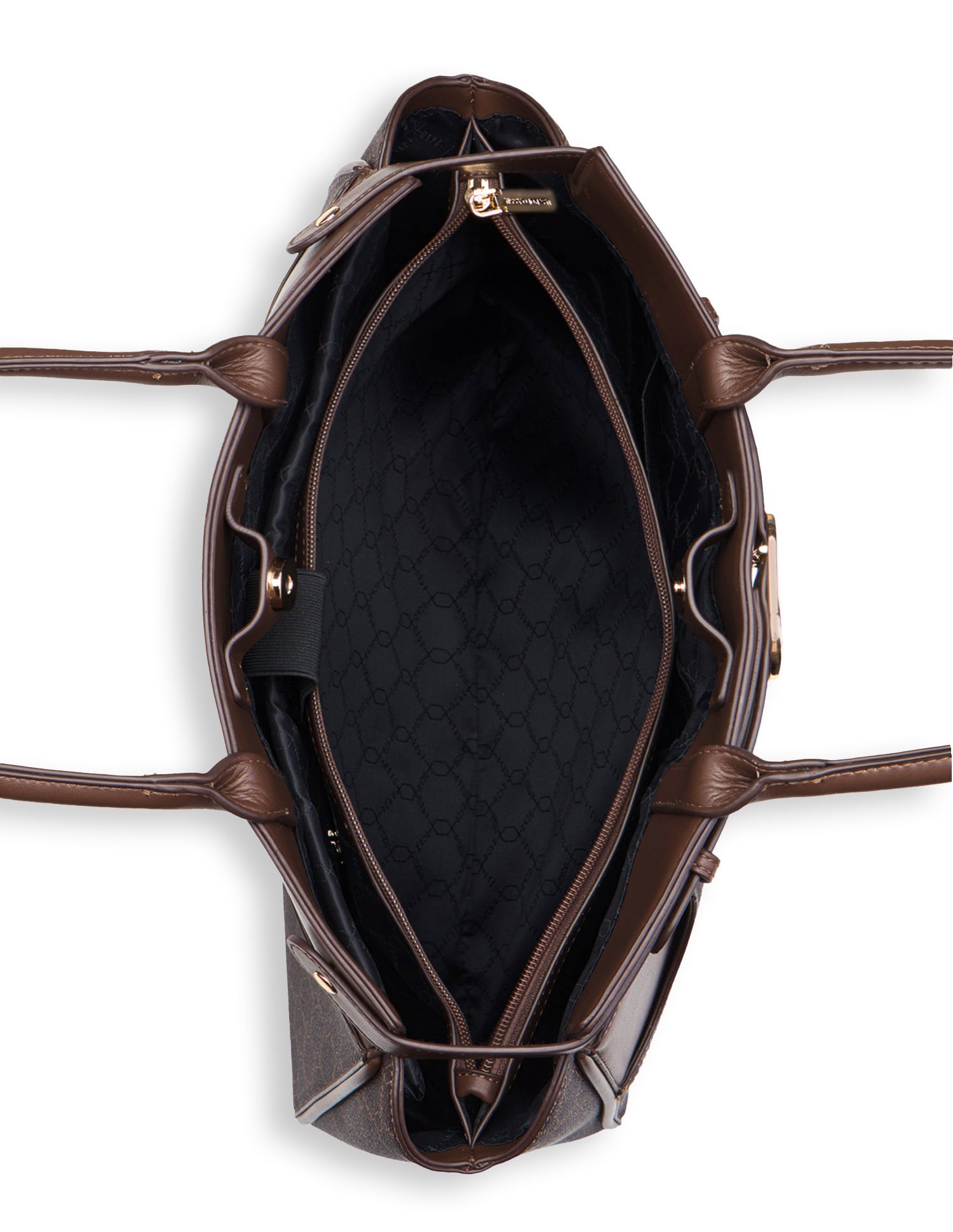 Claudine Monogram Tote Bag Dark Brown - U.S. Polo Assn. India | Large