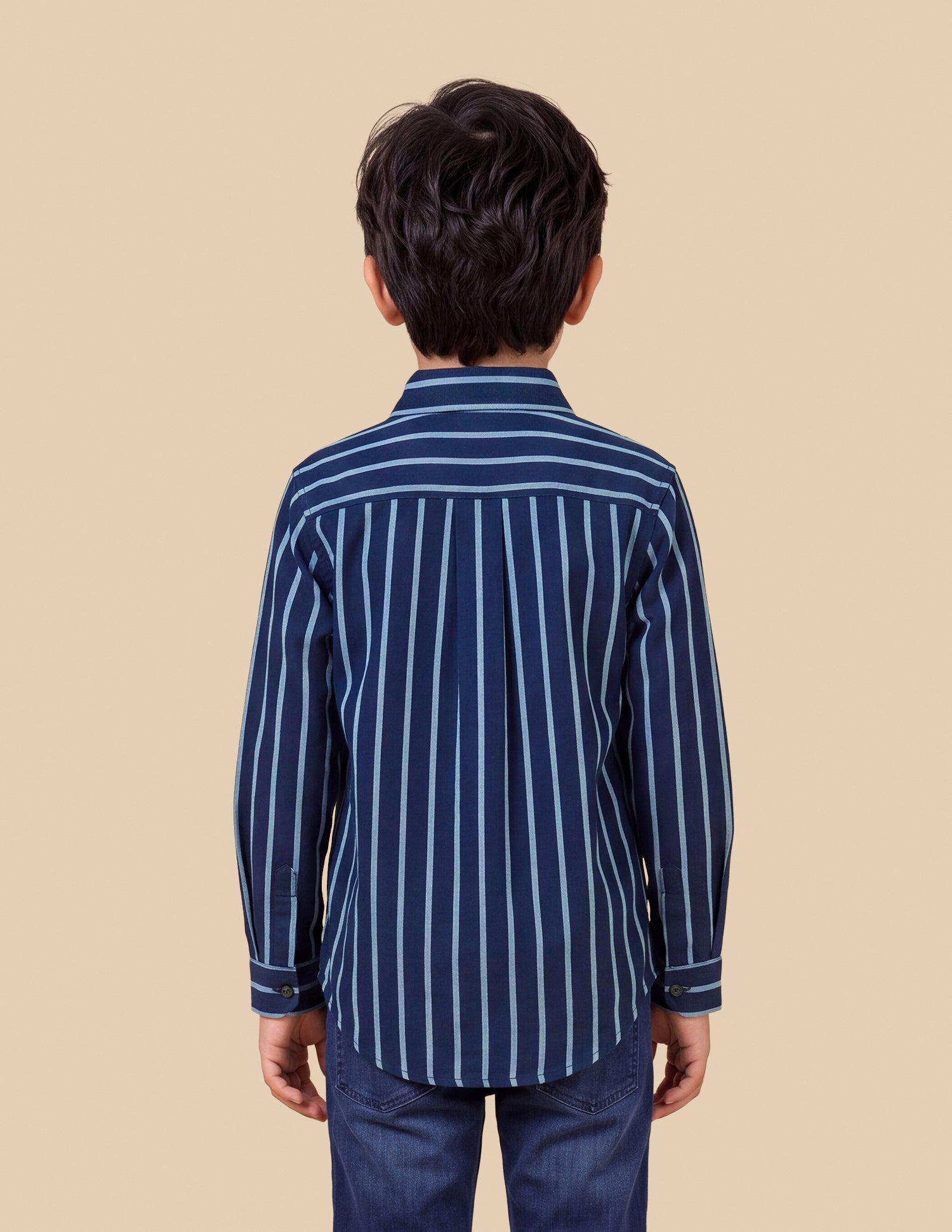 Vertical Striped Twill Shirt Navy - U.S. Polo Assn. India | Large