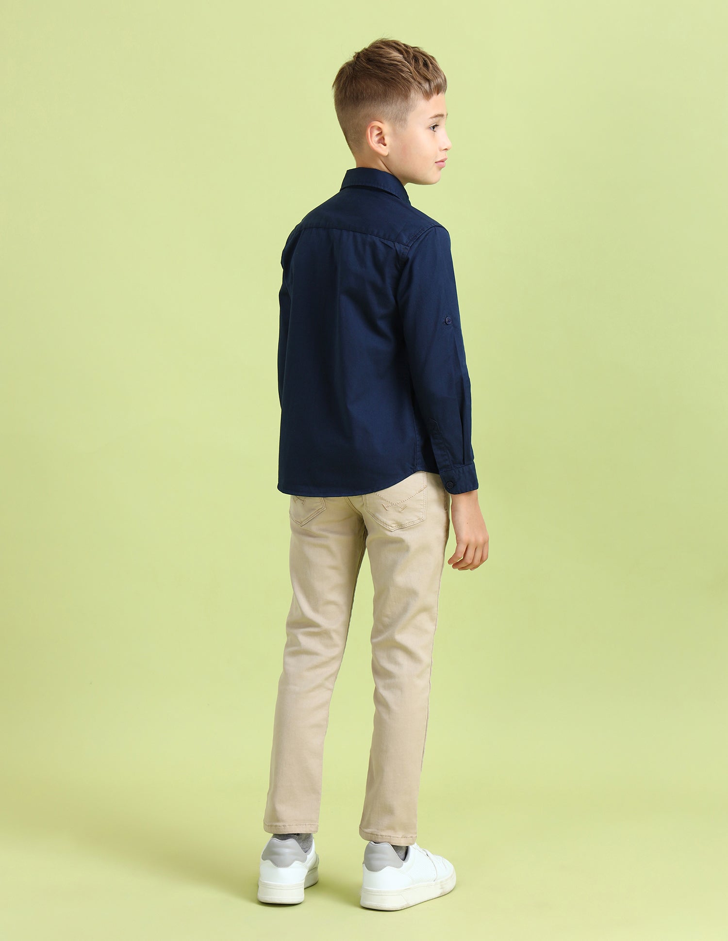 Boys Colour Blocked Regular Fit Shirt Navy - U.S. Polo Assn. India | Large