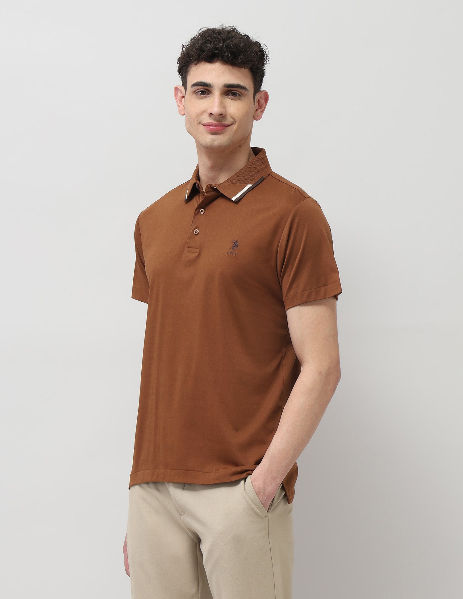 Pure Cotton Regular Fit Polo Shirt Rust - U.S. POLO ASSN. | Large