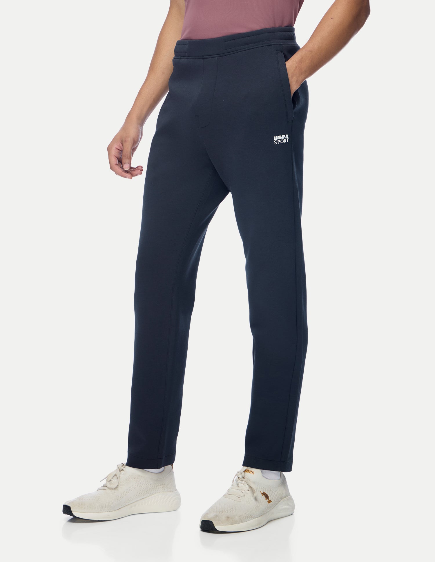 Mid Rise Regular Fit Active Track Pants Navy - U.S. Polo Assn. India | Large