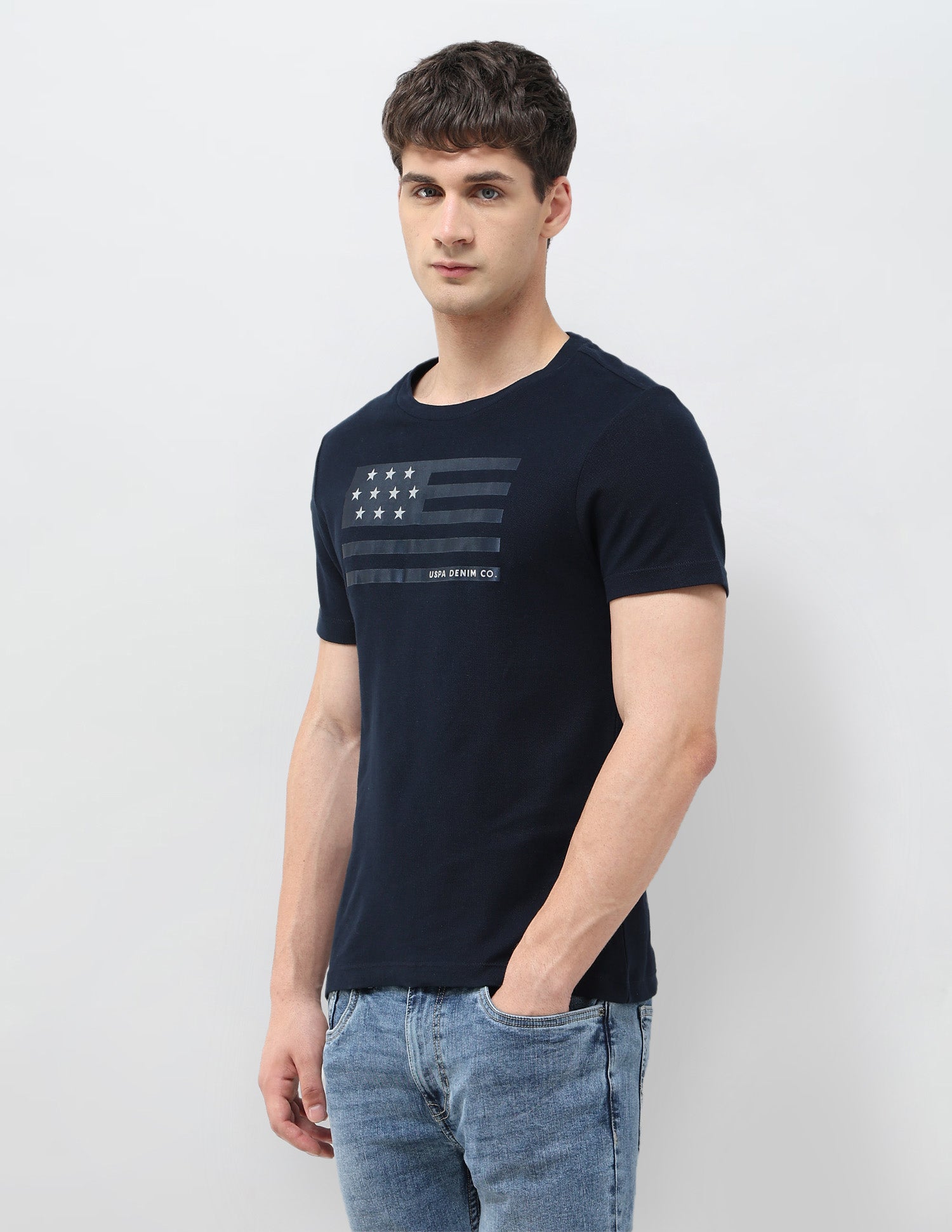 Graphic Printed Denim Legacy T-Shirt Navy - U.S. POLO ASSN. | Large