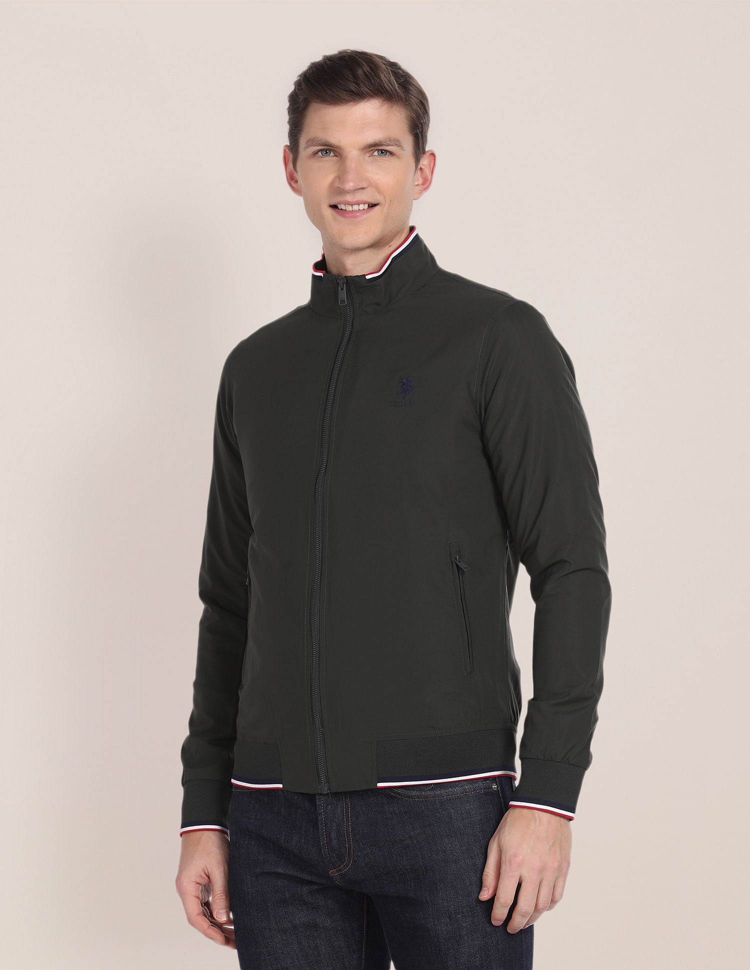 Solid High Neck Jacket – U.S. Polo Assn. India