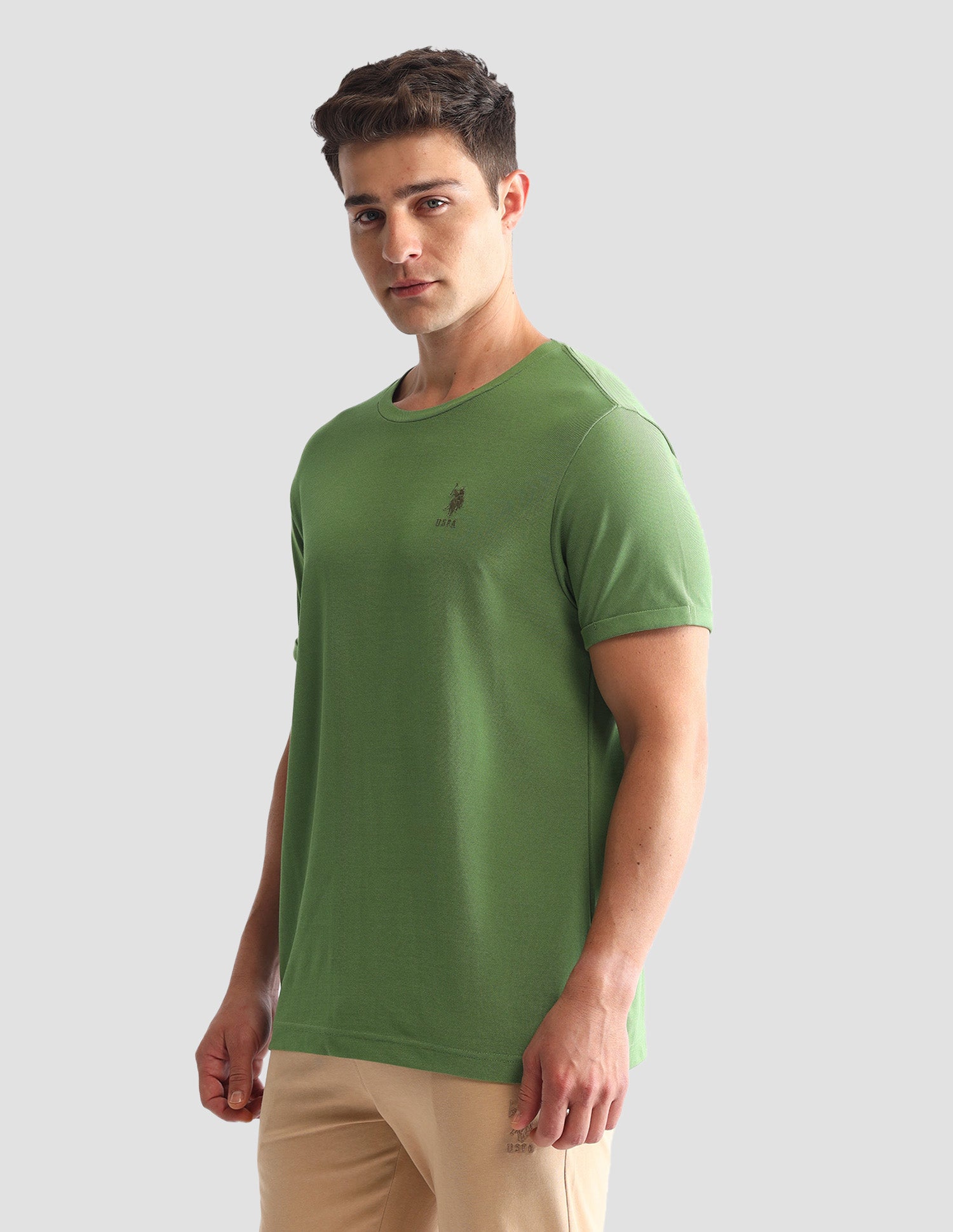 Solid Comfort Fit  Loungewear T-Shirt Raw Umber - U.S. POLO ASSN. | Large