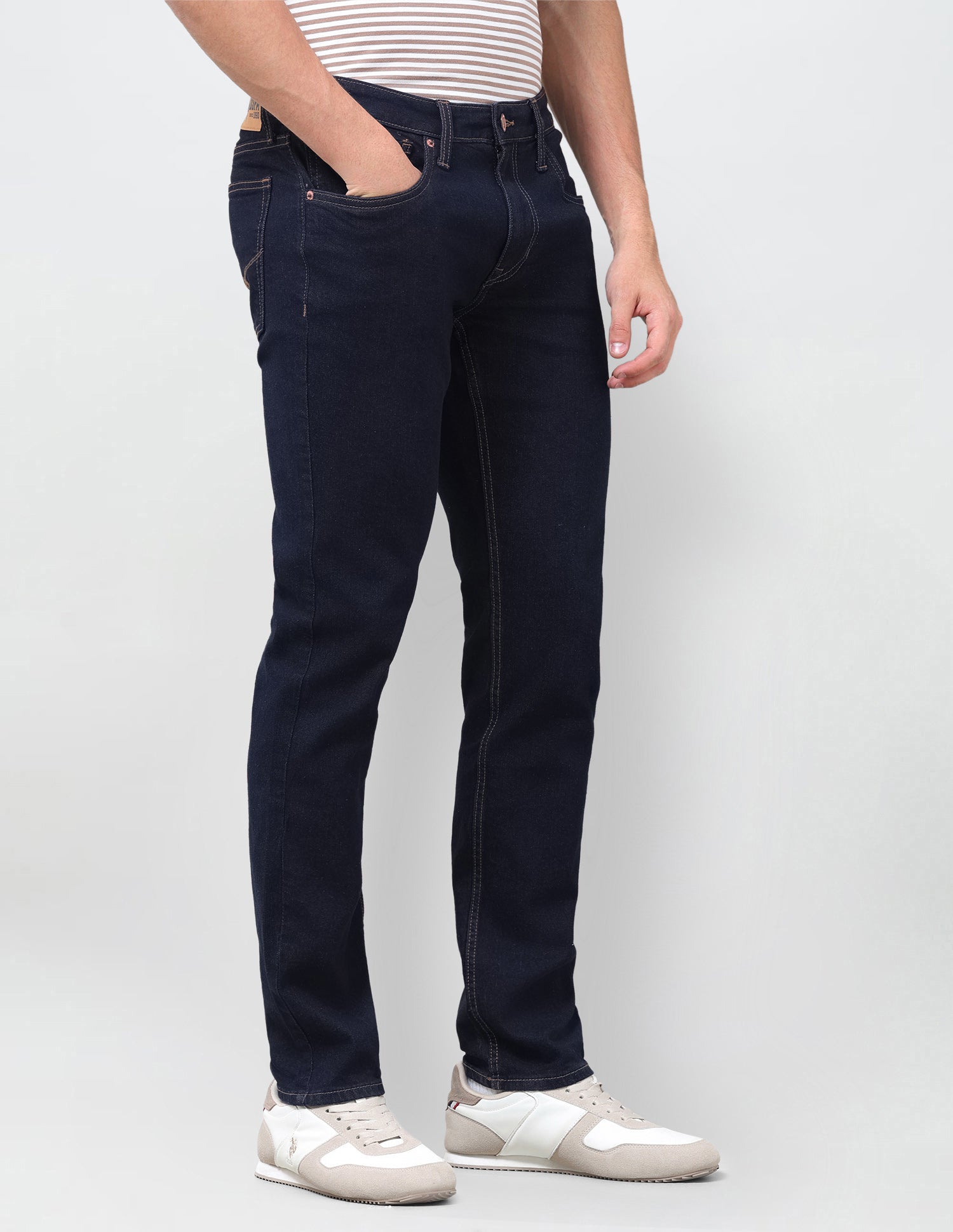 Brandon Slim-Tapered Fit Blue Jeans Dark Indigo - U.S. Polo Assn. India | Large