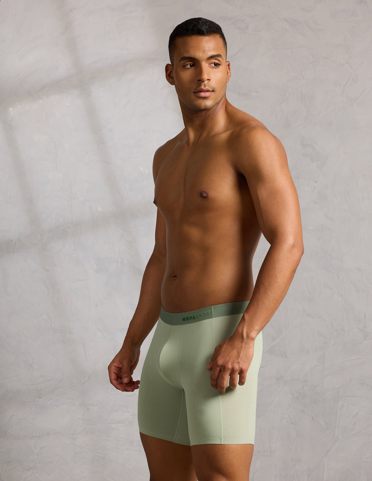 Micro Fibre Seamless Long Trunk Pastel Green - U.S. POLO ASSN. | Large