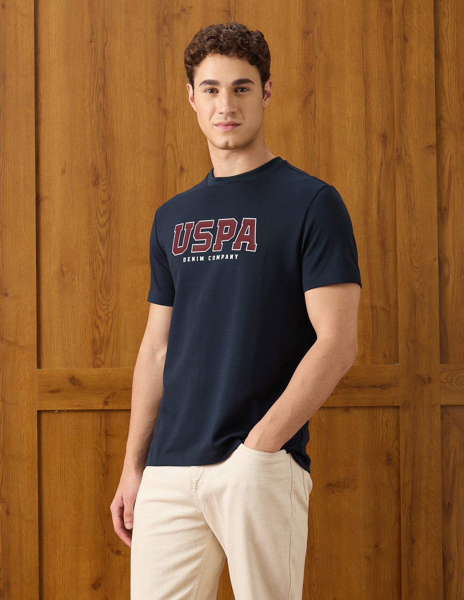 Brand Appliqued Relaxed Fit T-Shirt Navy - U.S. Polo Assn. India | Large