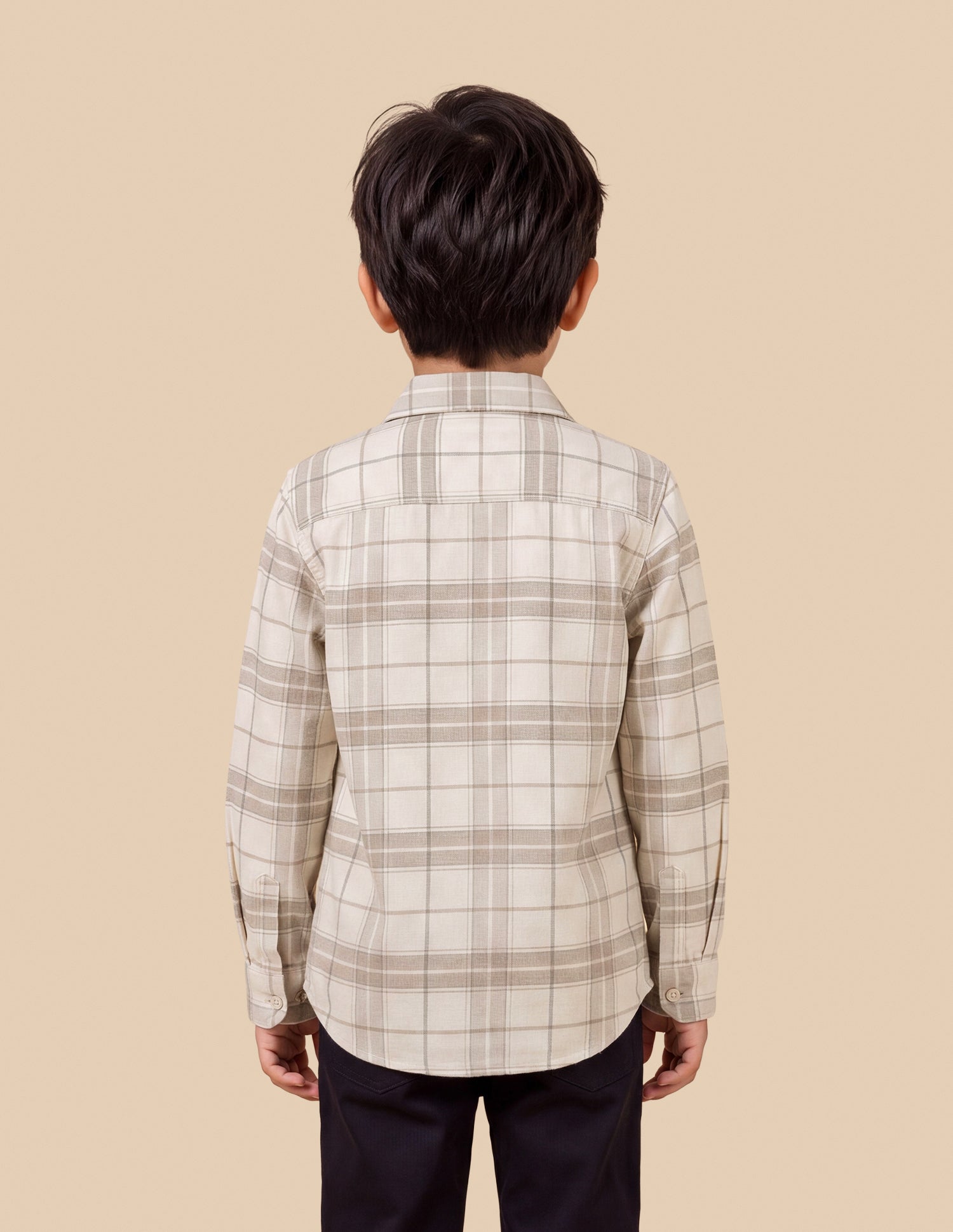 Plaid Checked Corduroy Shirt Beige - U.S. Polo Assn. India | Large