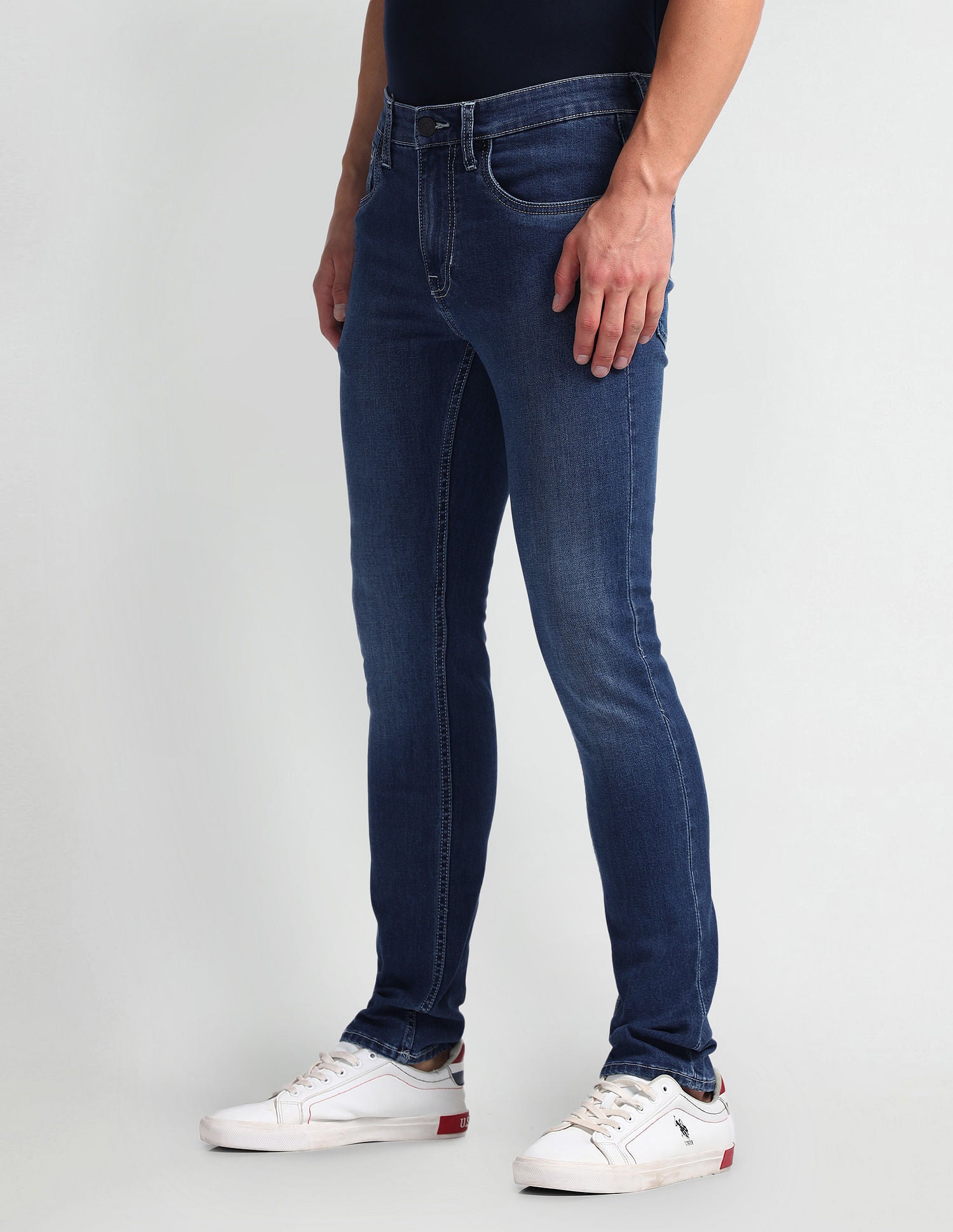 Regallo Skinny Fit Blue Jeans Blue - U.S. Polo Assn. India | Large
