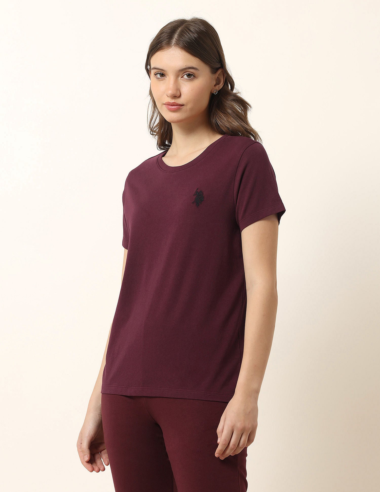 Regular Fit Lounge T-Shirt Maroon - U.S. POLO ASSN. | Large