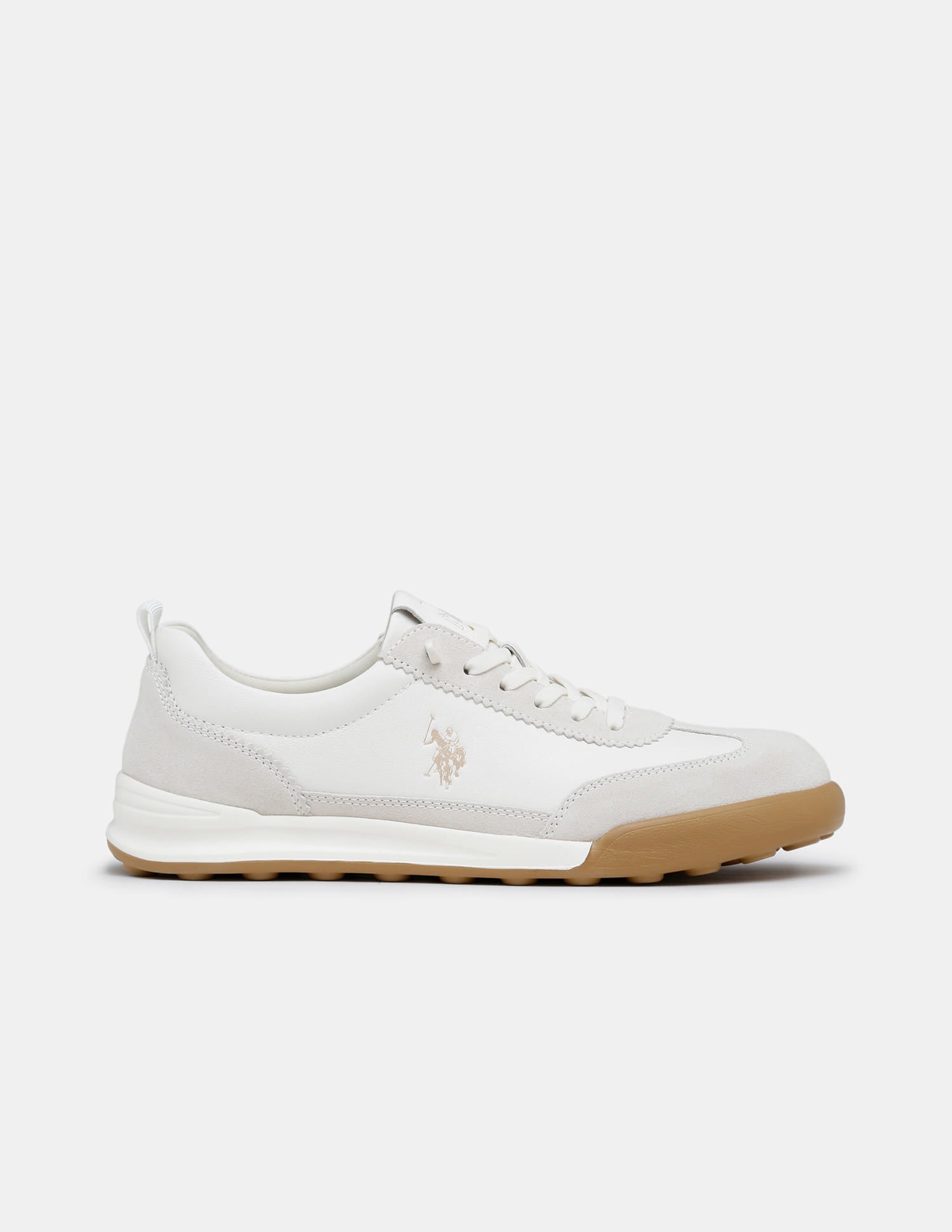 Round Toe Lace Ups Cedric Sneakers White - U.S. Polo Assn. India | Large