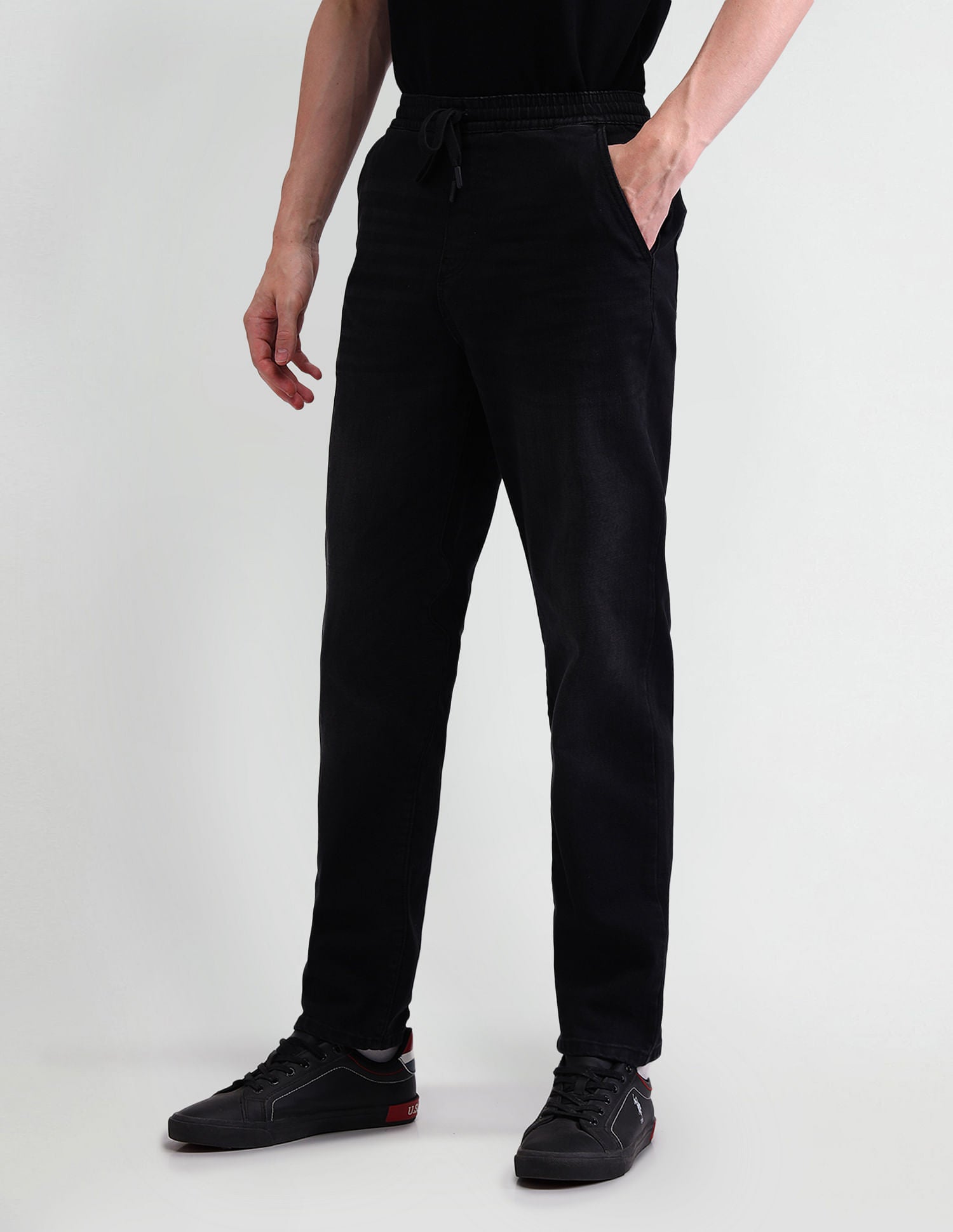 Slim Fit Black Jogger Jeans Black - U.S. POLO ASSN. | Large