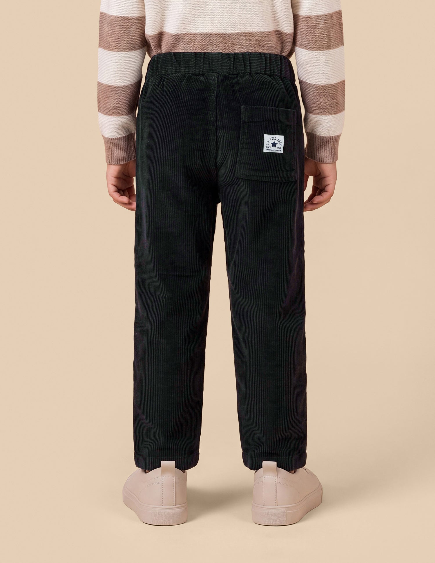 Corduroy Relaxed Fit Trousers Olive - U.S. Polo Assn. India | Large