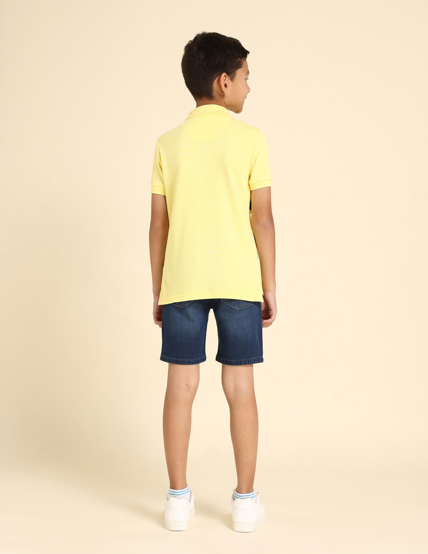 Boys Brand Tape Polo Shirt Light Yellow - U.S. POLO ASSN. | Large
