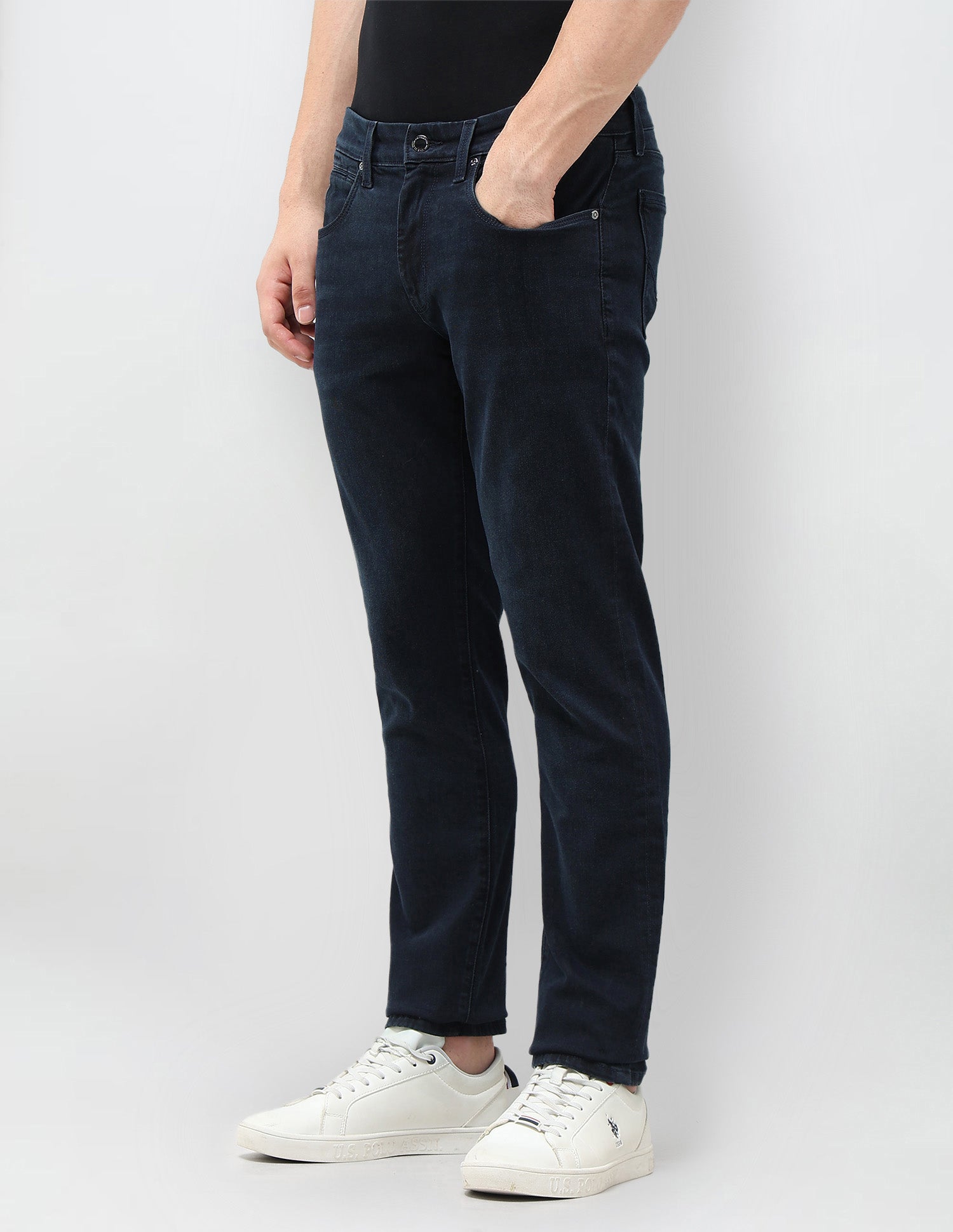 Brandon Slim Tapered Fit Blue Jeans Dark Blue - U.S. POLO ASSN. | Large