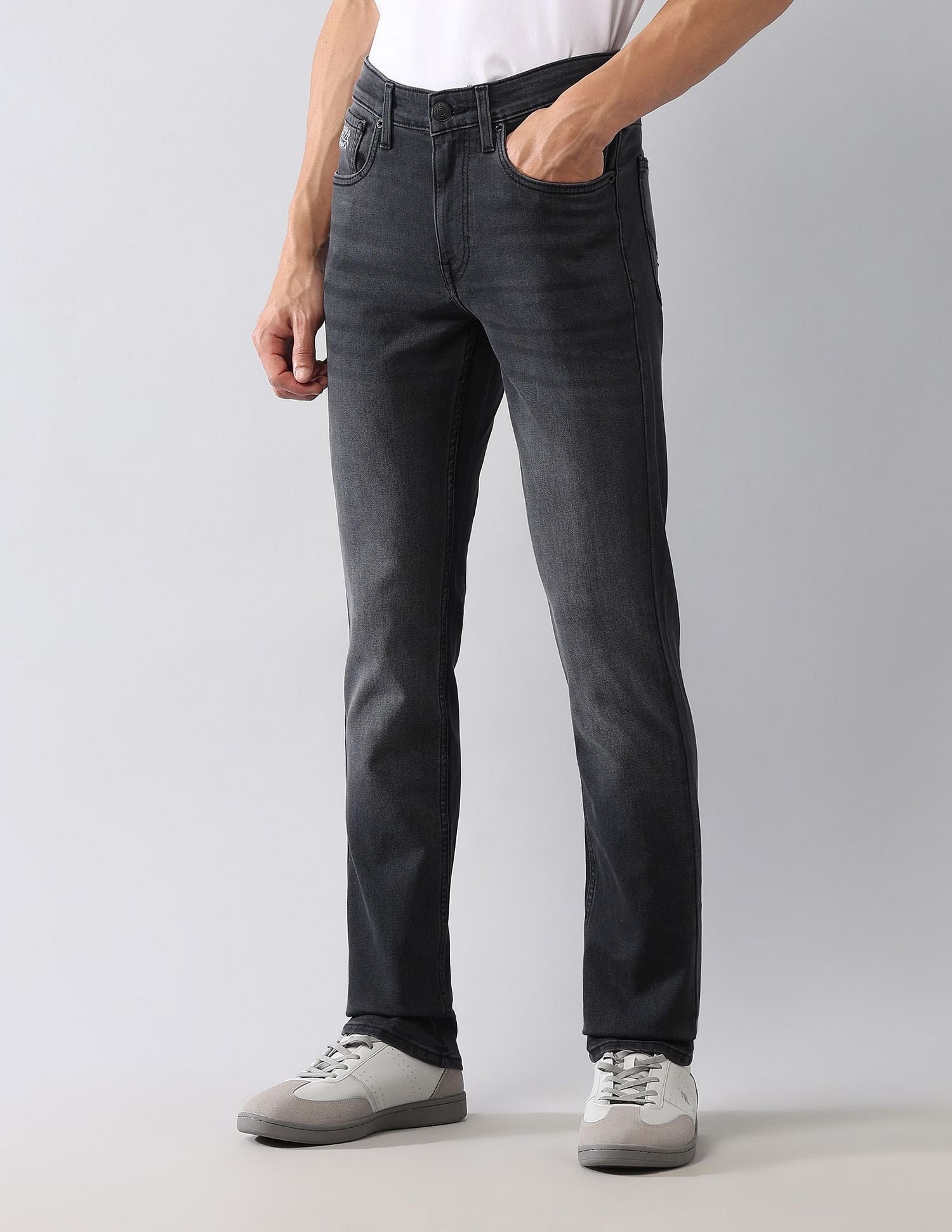 Regallo Skinny Fit Black Jeans Black - U.S. Polo Assn. India | Large