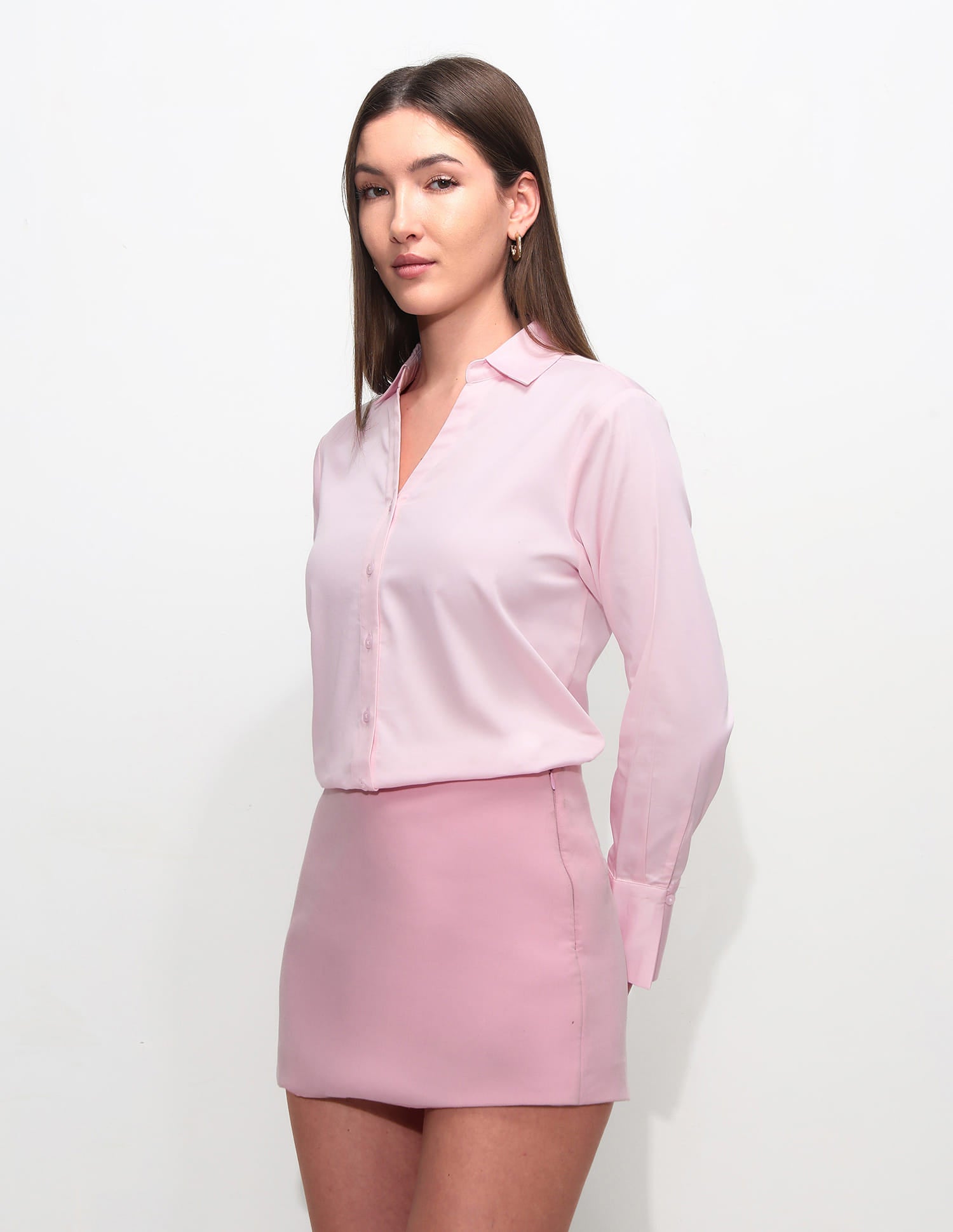 Regular Fit Solid Shirt Light Pink - U.S. Polo Assn. India | Large
