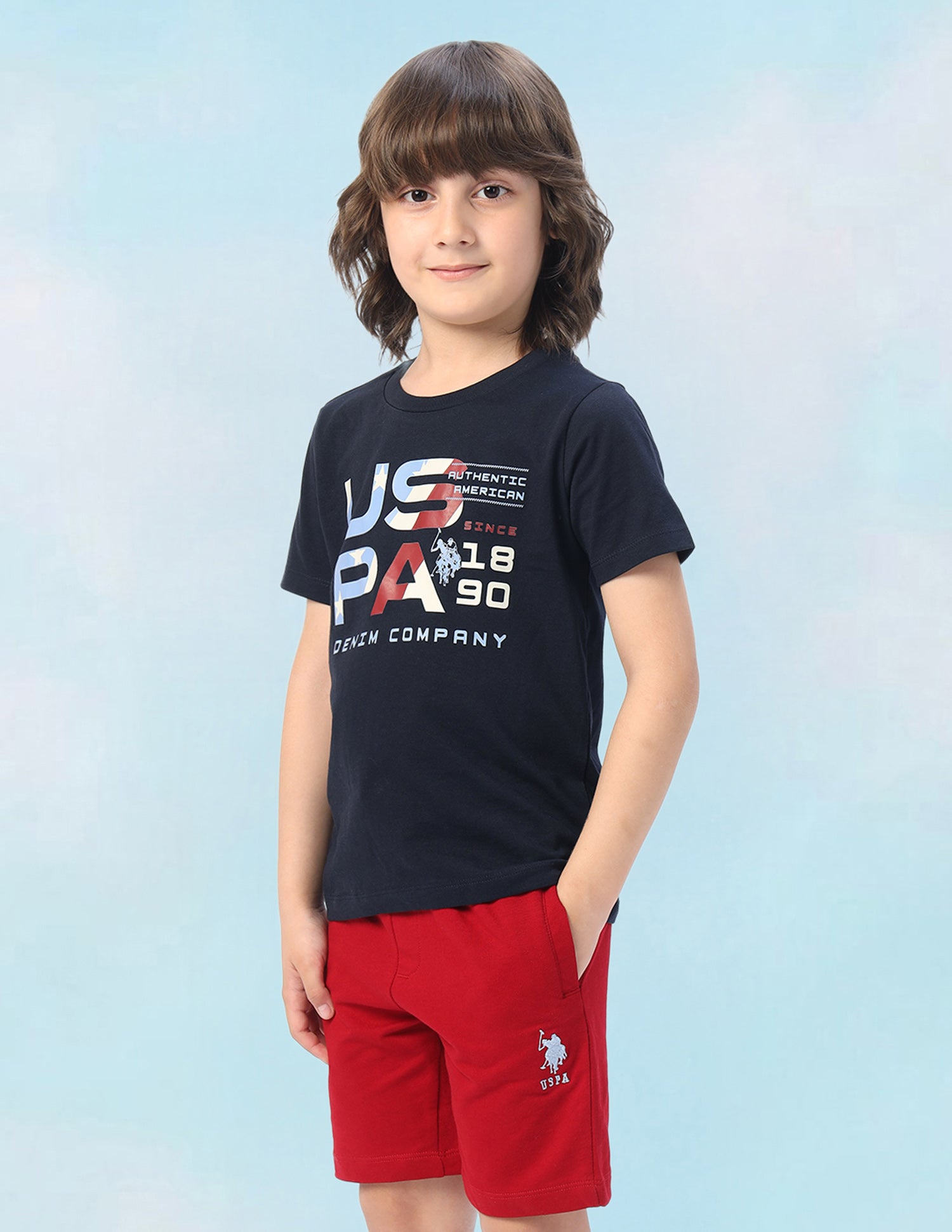 Graphic Brand Printed Regular Fit T-Shirt Navy - U.S. Polo Assn. India | Large