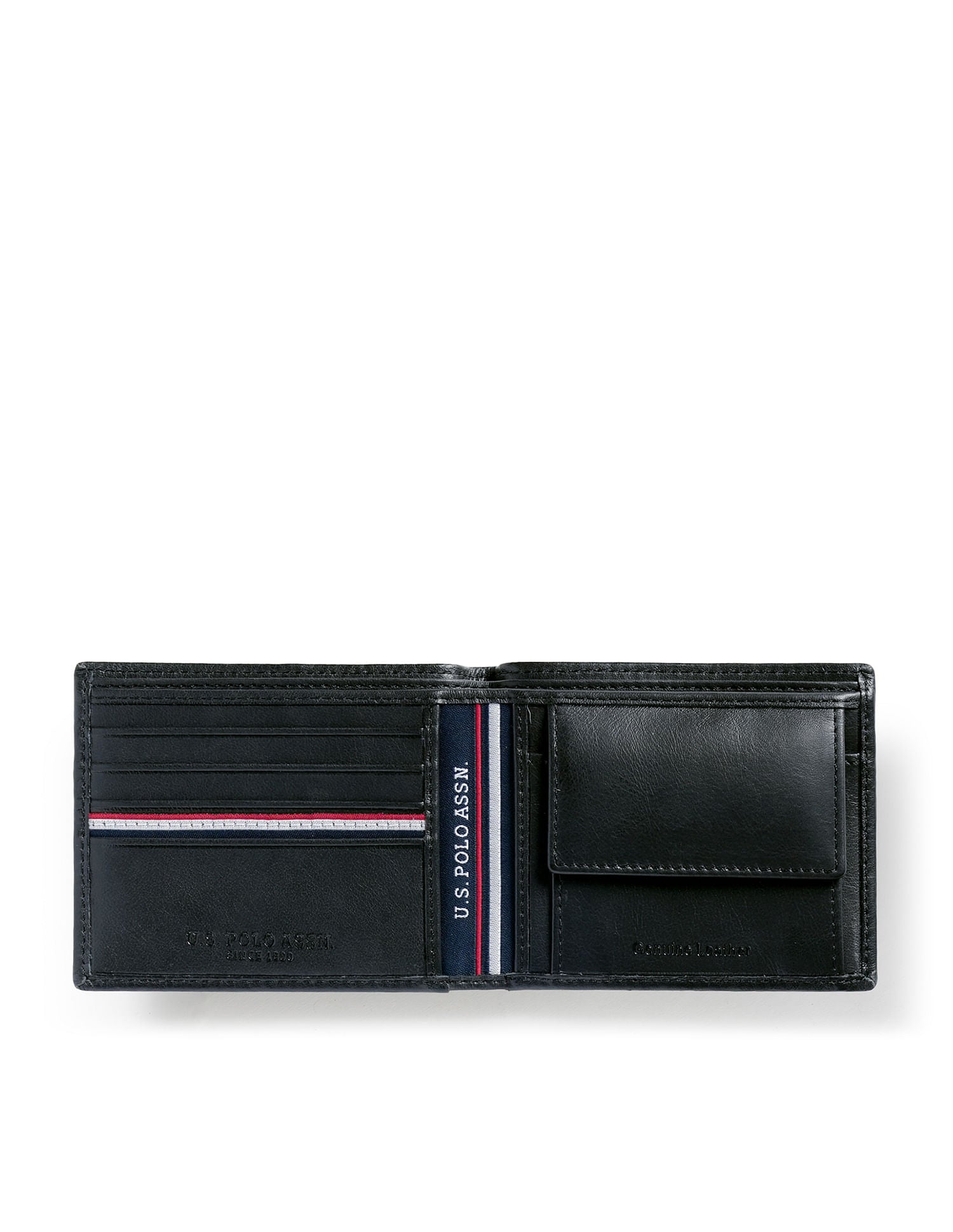 Bi-Fold Textured Wallet Black - U.S. POLO ASSN. | Large
