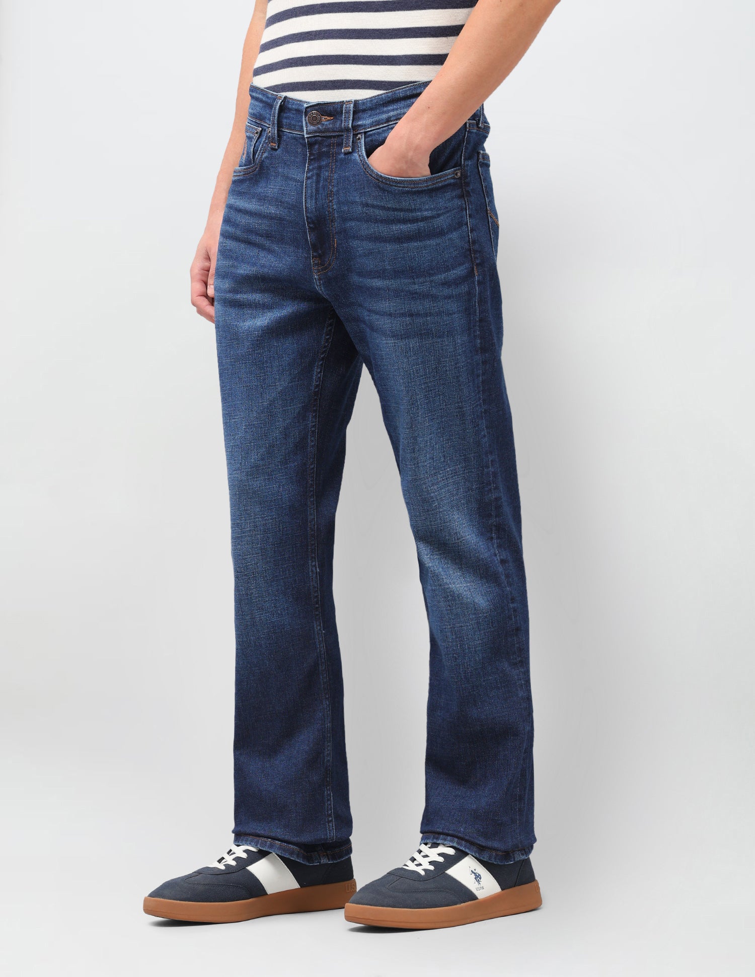 Connor Bootcut Fit Blue Jeans Dark Blue - U.S. Polo Assn. India | Large