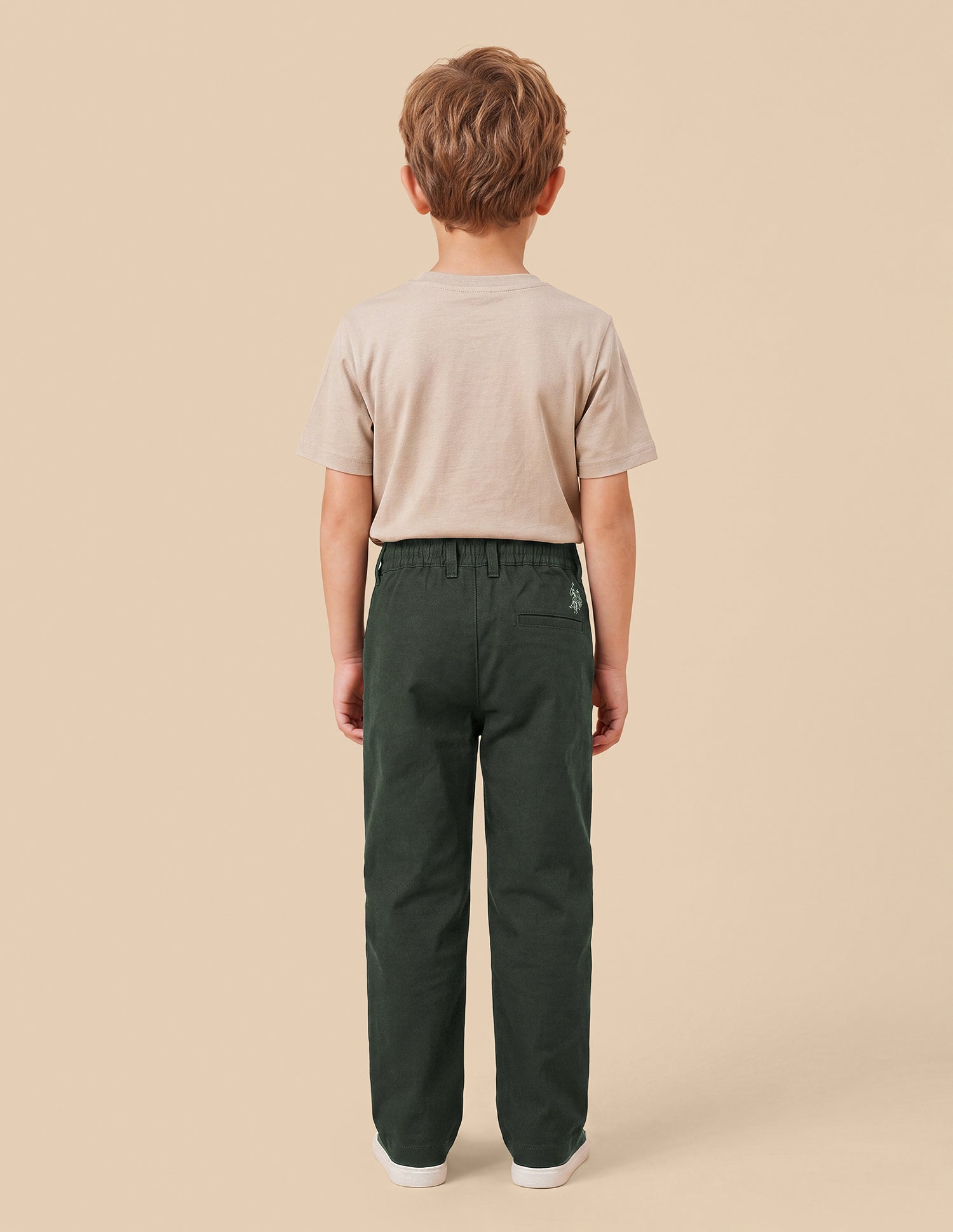 Mid Rise Dobby Trousers Olive - U.S. Polo Assn. India | Large