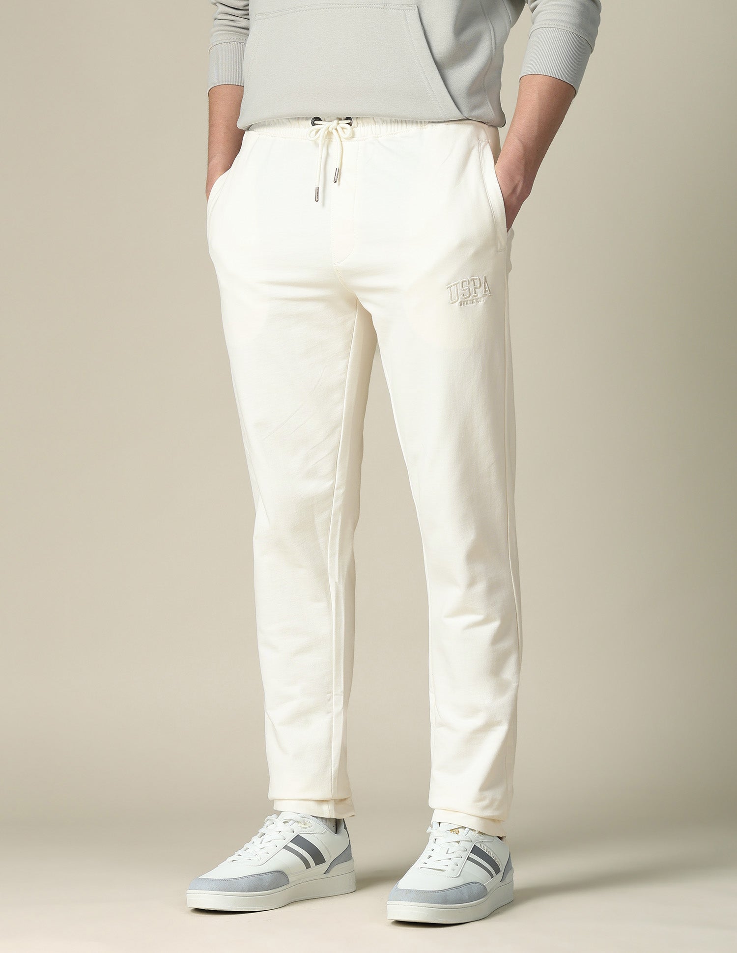 Mid Rise Regular Fit Track Pants Ivory - U.S. POLO ASSN. | Large