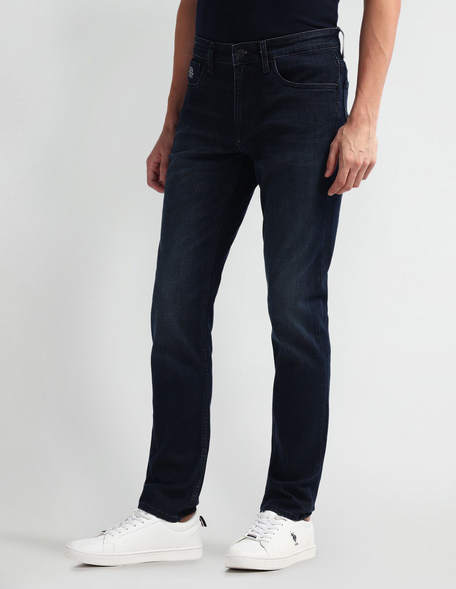 Brandon Slim Tapered Fit Dark Wash Jeans Blue - U.S. Polo Assn. India | Large