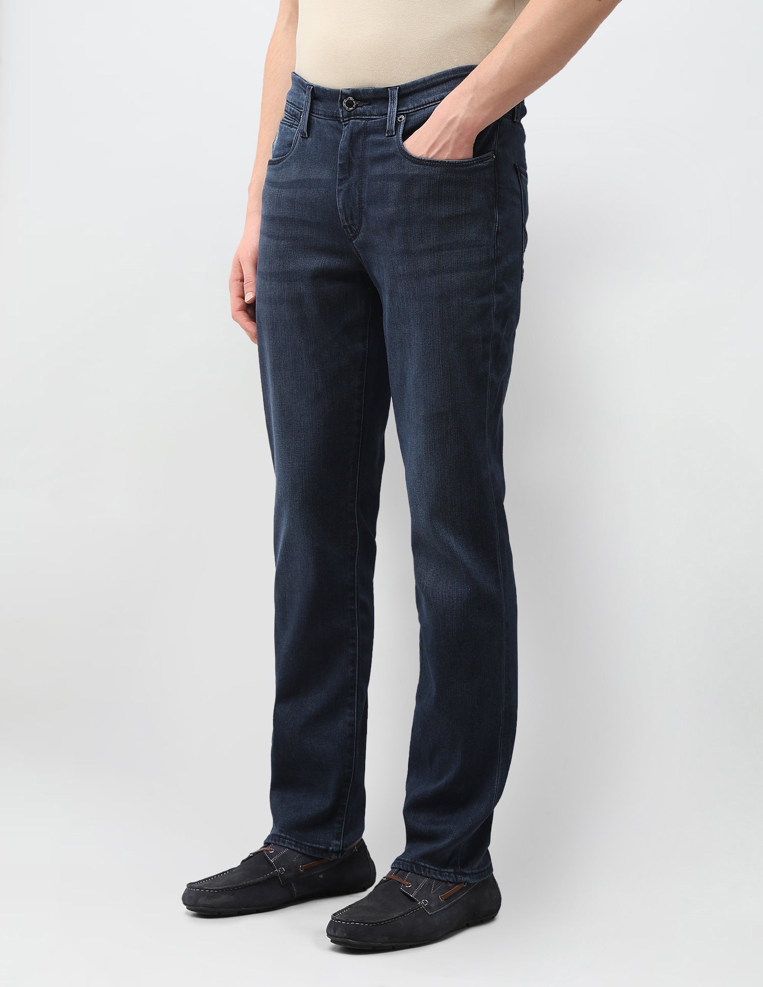 Harold Slim Straight Fit Blue Jeans Mid Blue - U.S. Polo Assn. India | Large