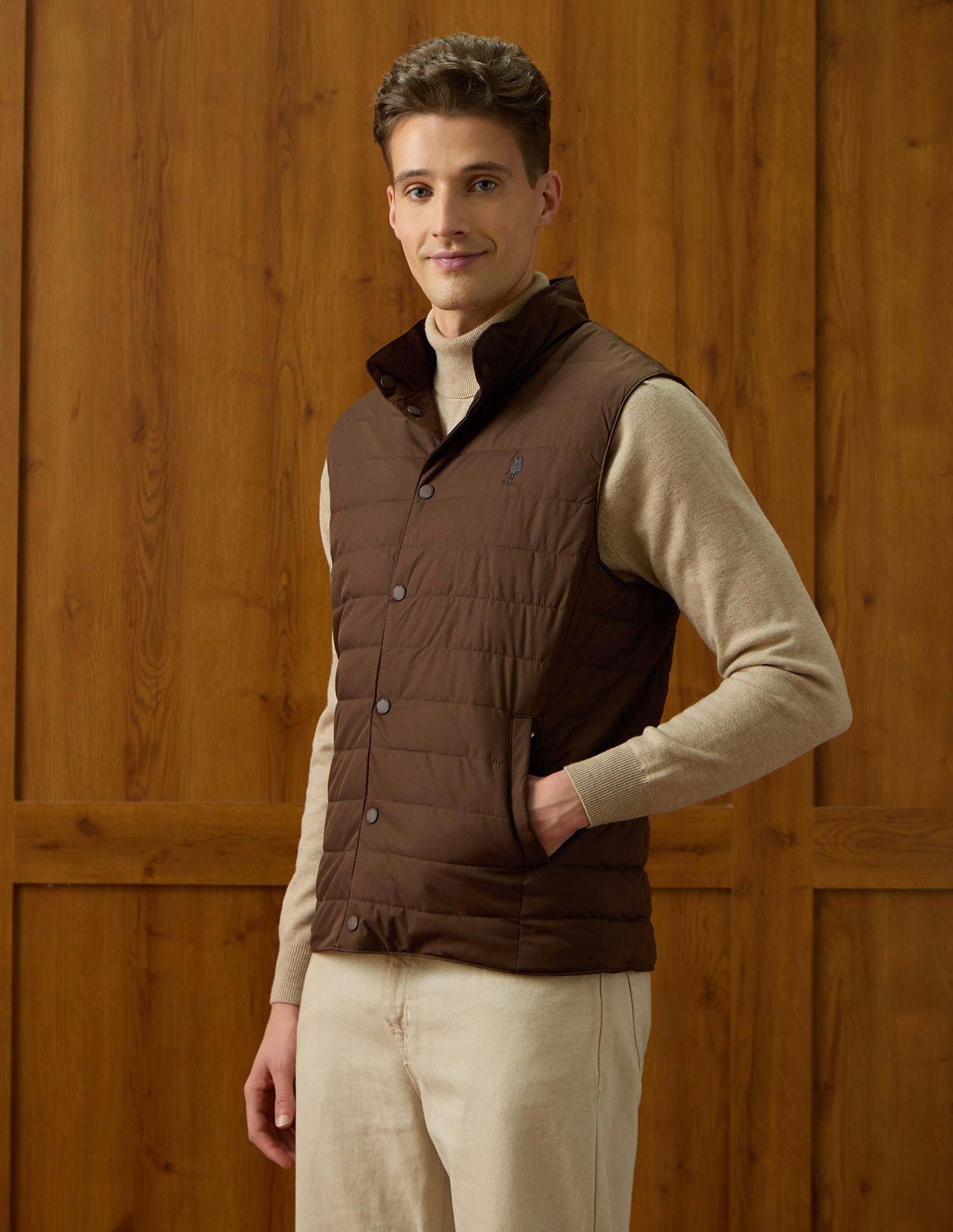 Reversible Equestrian Aisle Theater Jacket Dark Brown - U.S. Polo Assn. India | Large