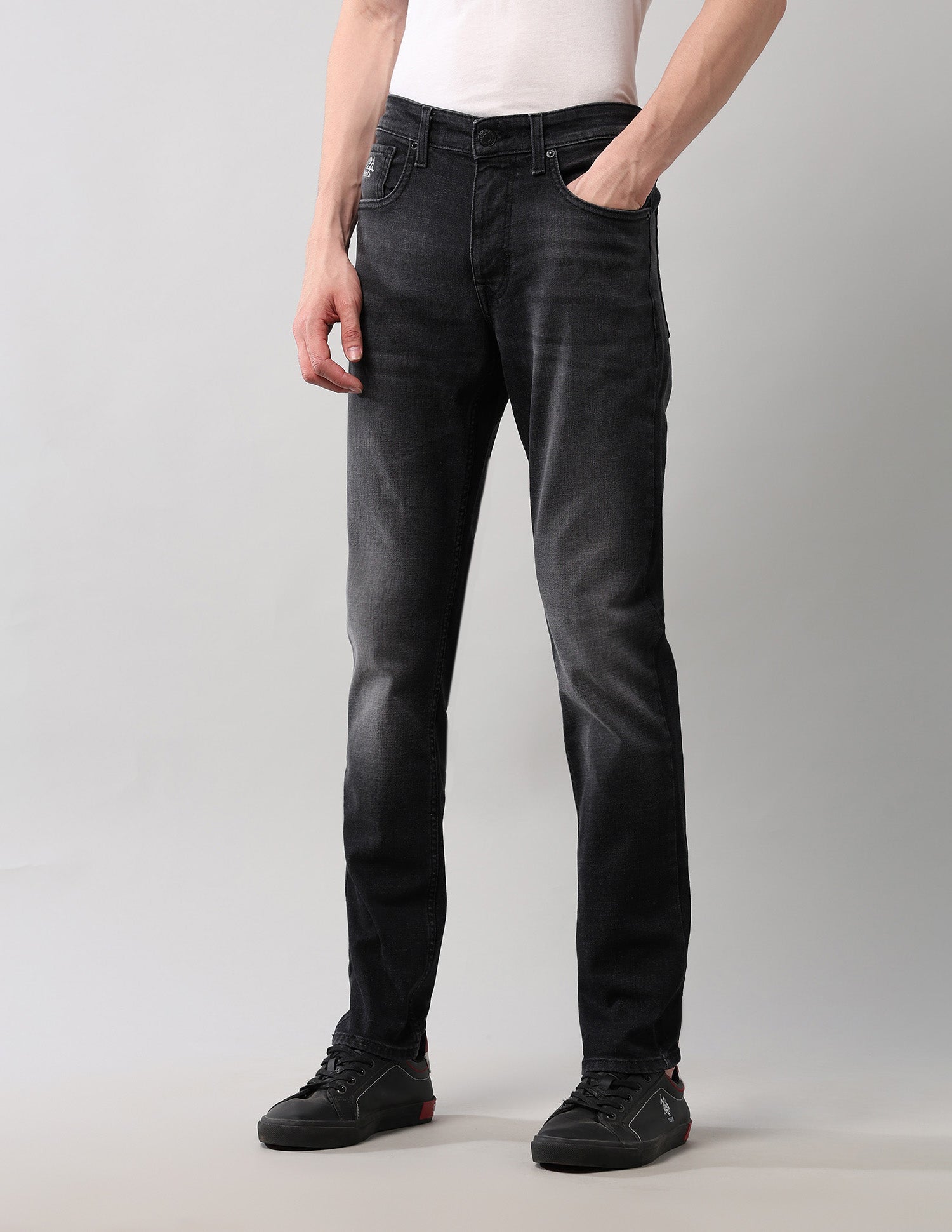 Brandon Slim Tapered Fit Black Jeans Black - U.S. POLO ASSN. | Large