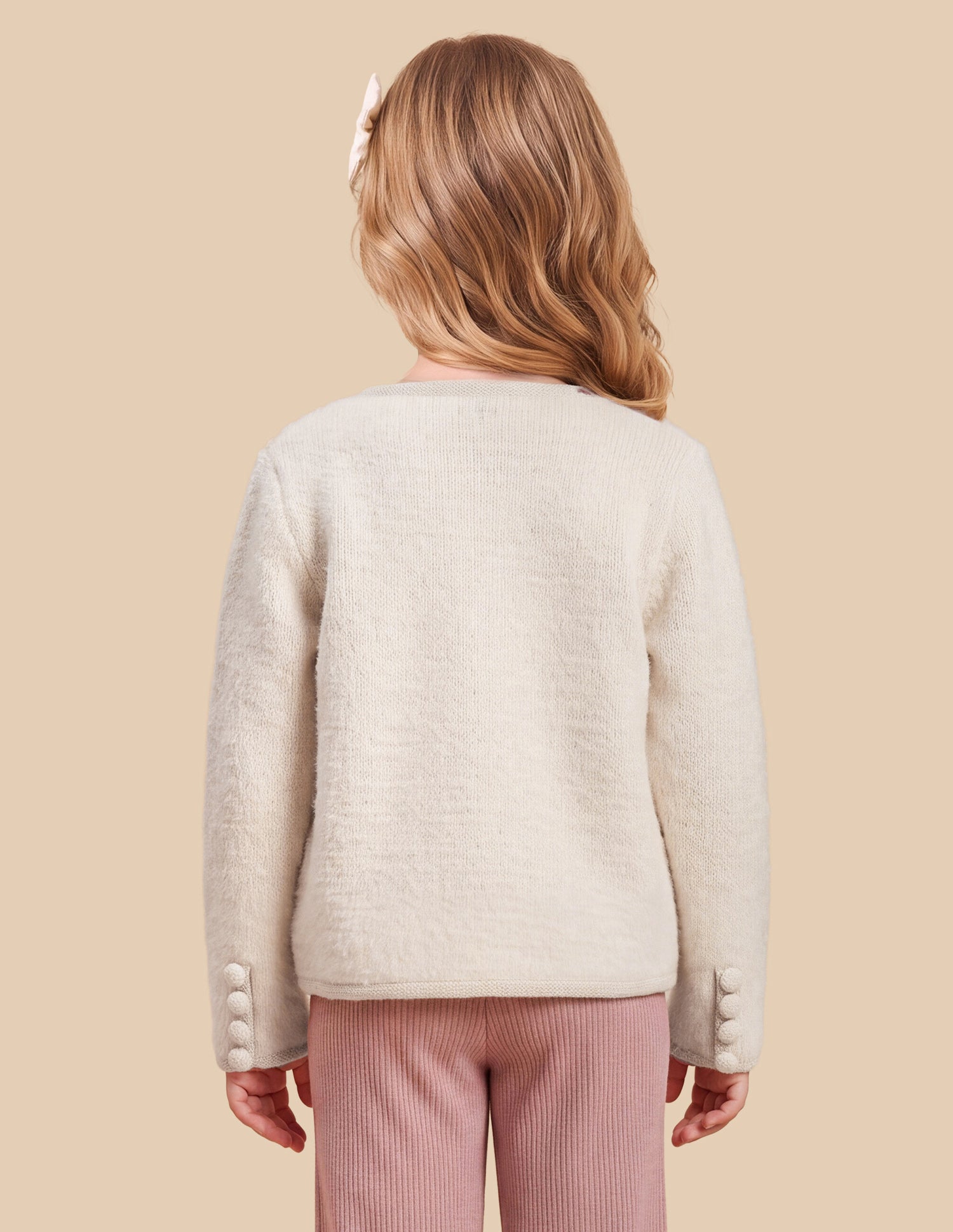 Solid Relaxed Fit Sweater Off White - U.S. Polo Assn. India | Large