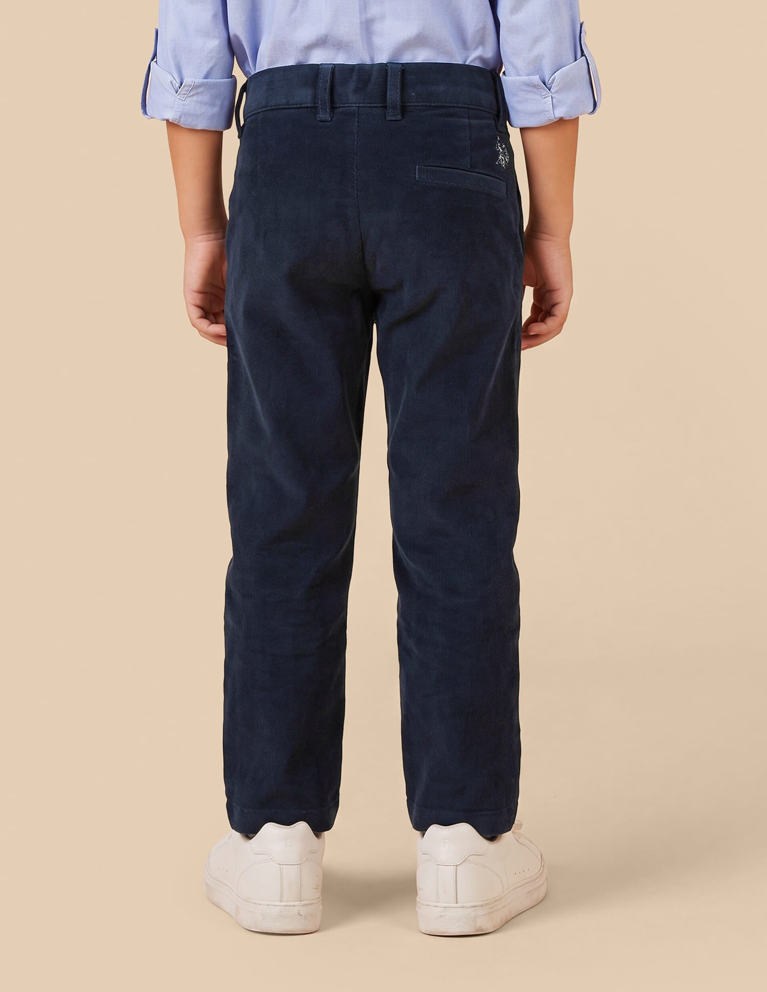 Corduroy Regular Fit Trousers Blue - U.S. Polo Assn. India | Large