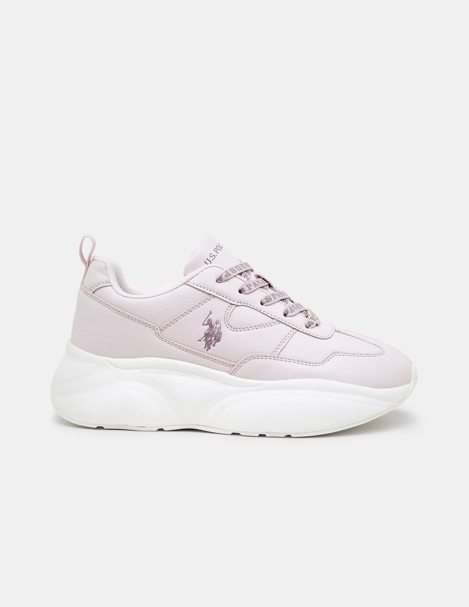 Women Lace Ups Evienne Sneakers Light Pink - U.S. Polo Assn. India | Large